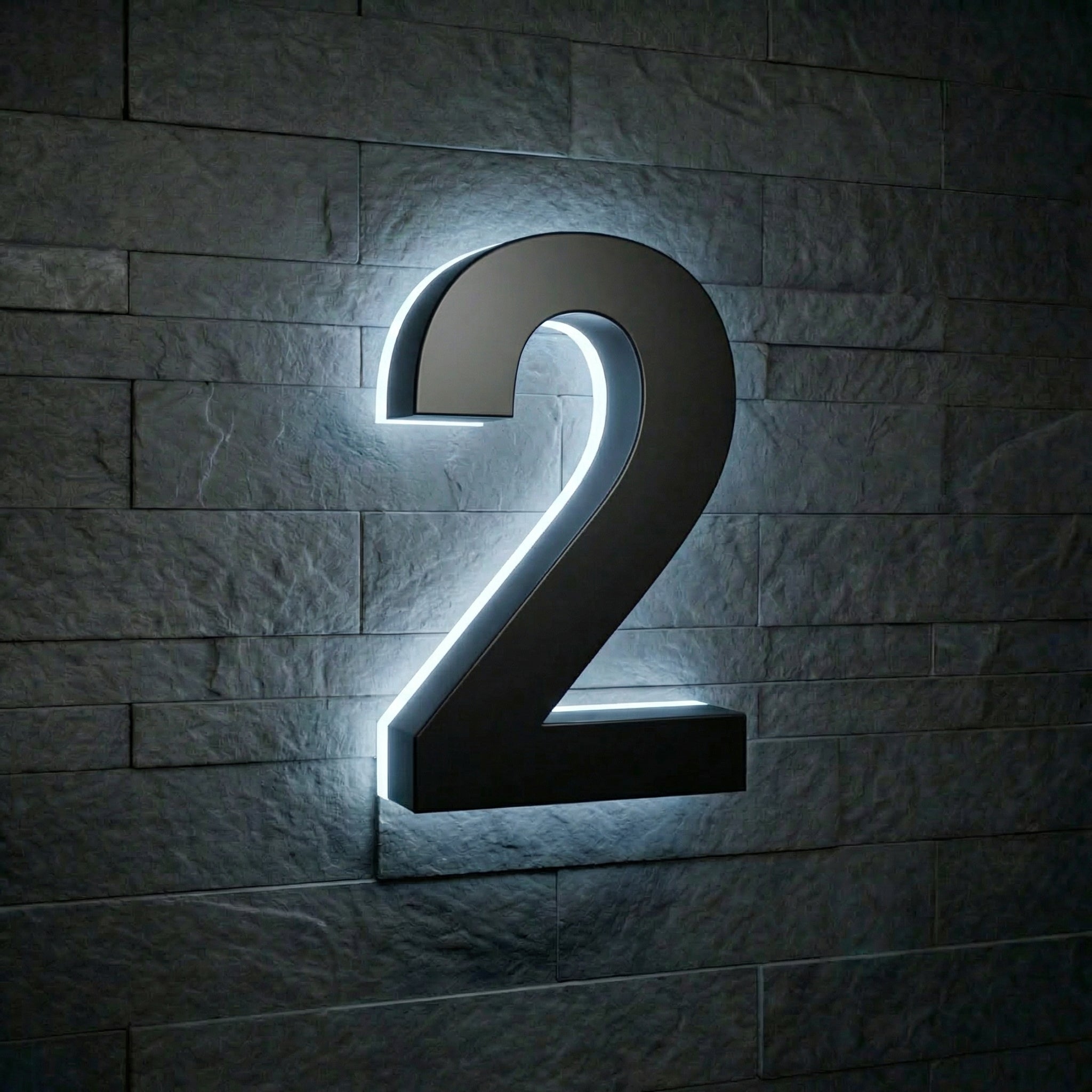 Modern Stainless Steel Illuminated House Numbers shop Backlit Address Signs