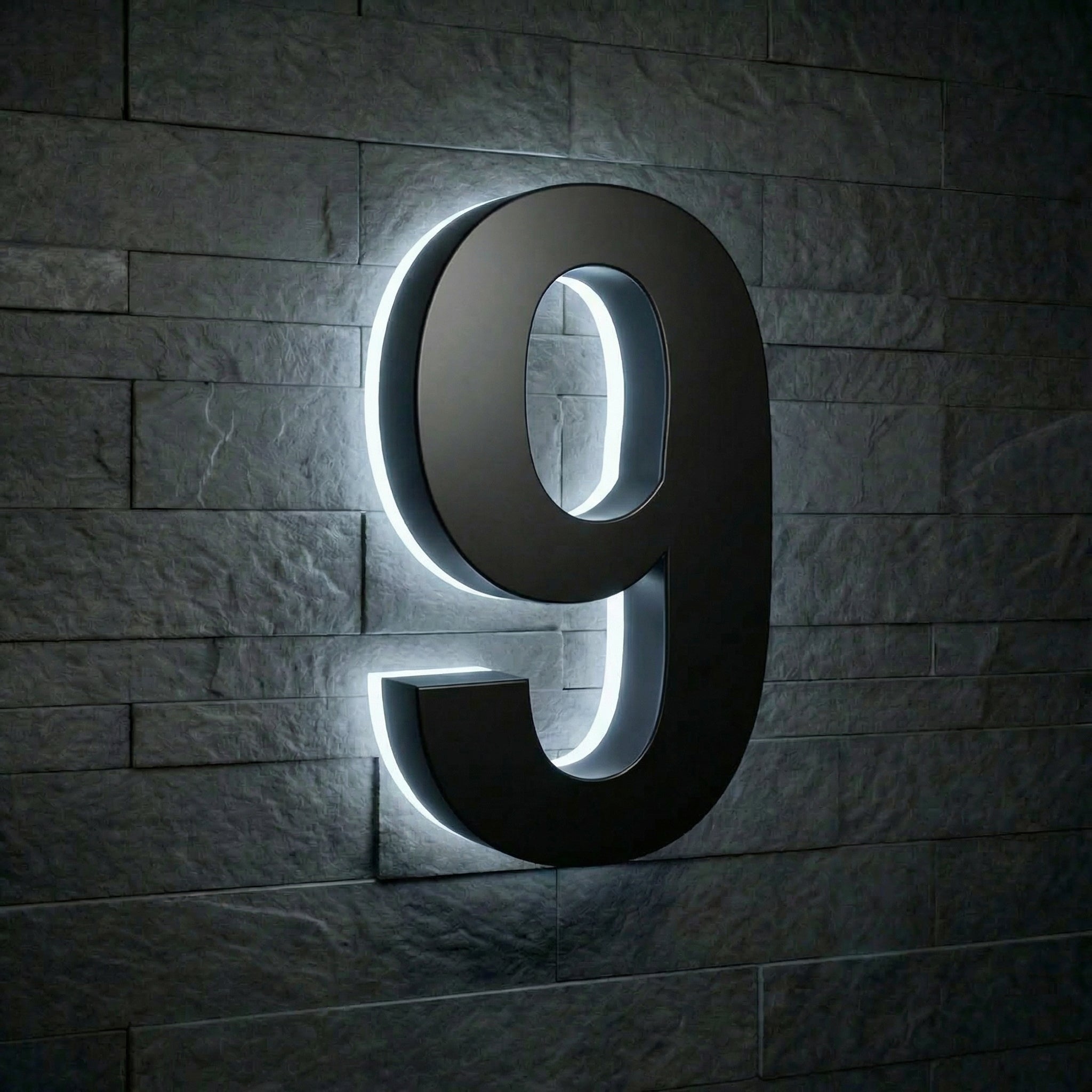 Modern Stainless Steel Illuminated House Numbers shop Backlit Address Signs