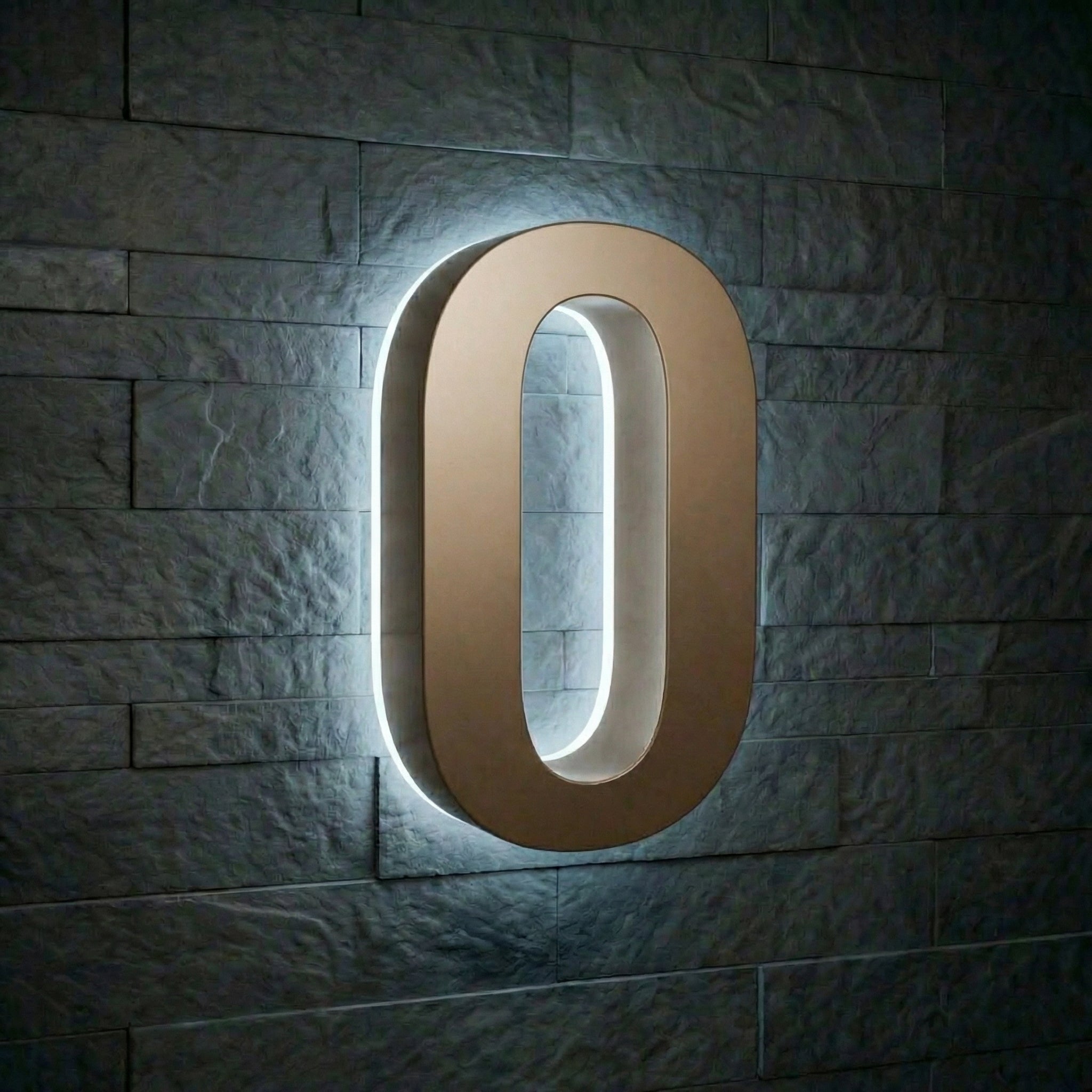 Modern Stainless Steel Illuminated House Numbers shop Backlit Address Signs