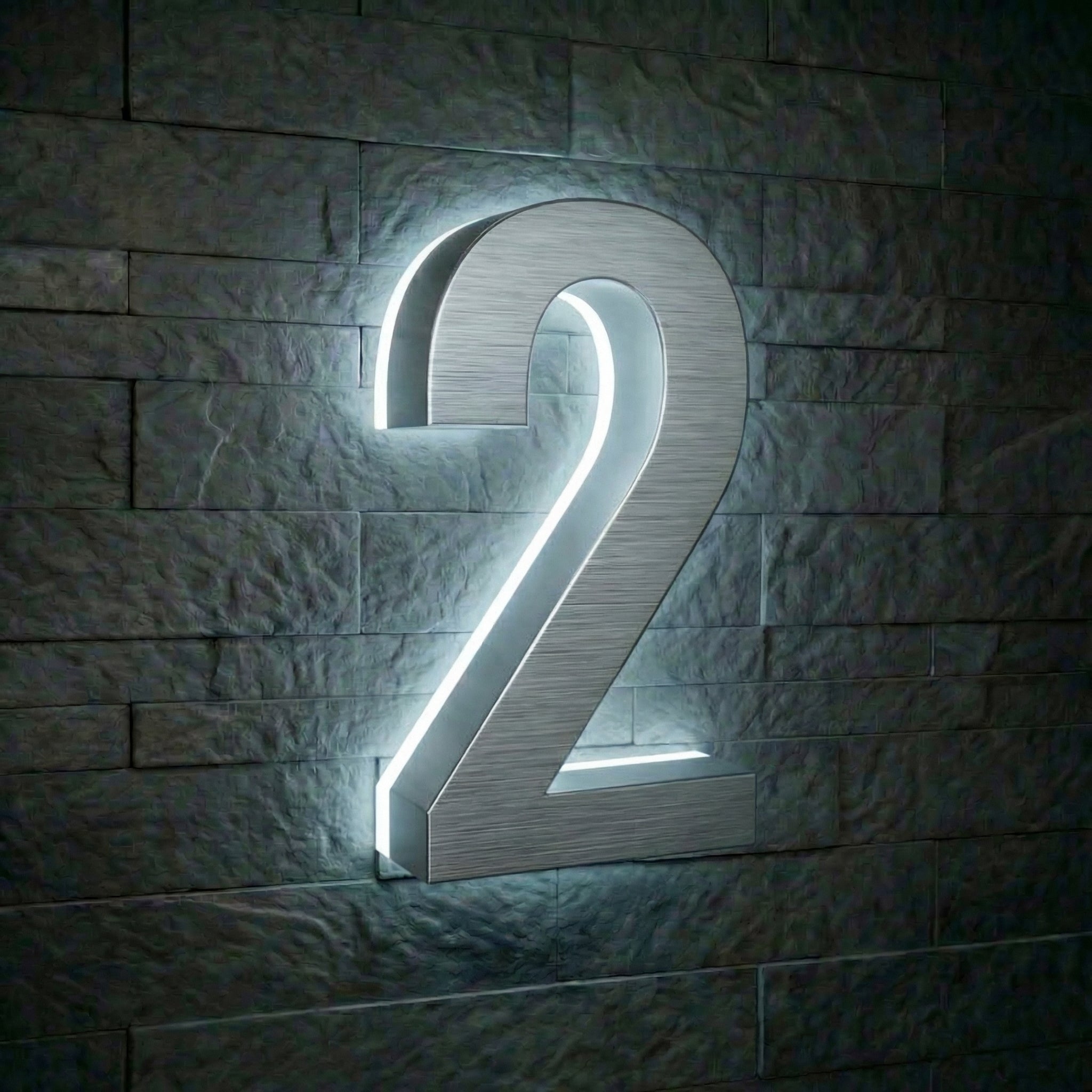 Modern Stainless Steel Illuminated House Numbers shop Backlit Address Signs