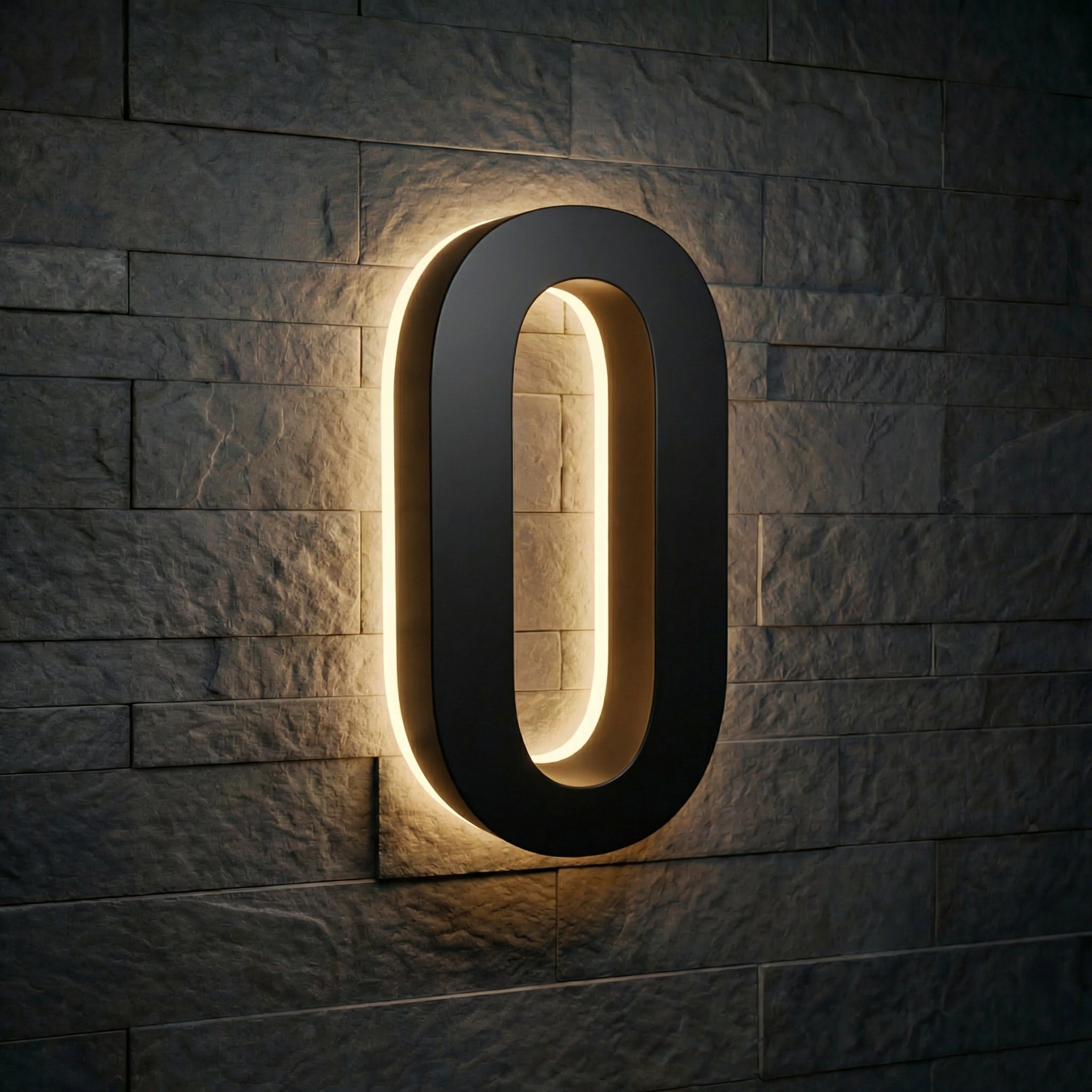 Illuminated Address Numbers - ABS Polymer - 2700K