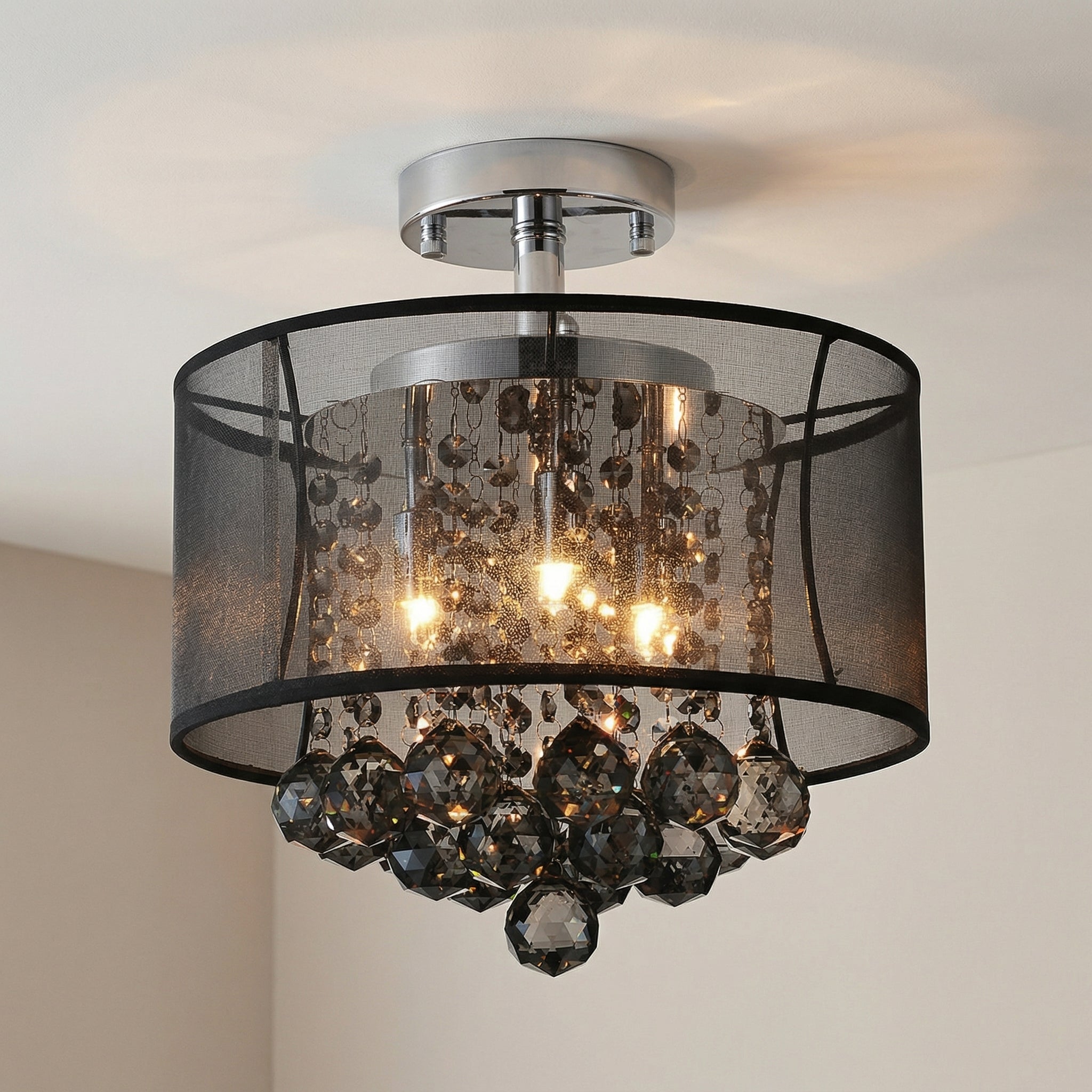 Radiant 3 Light 12in Smoke Flush Mount