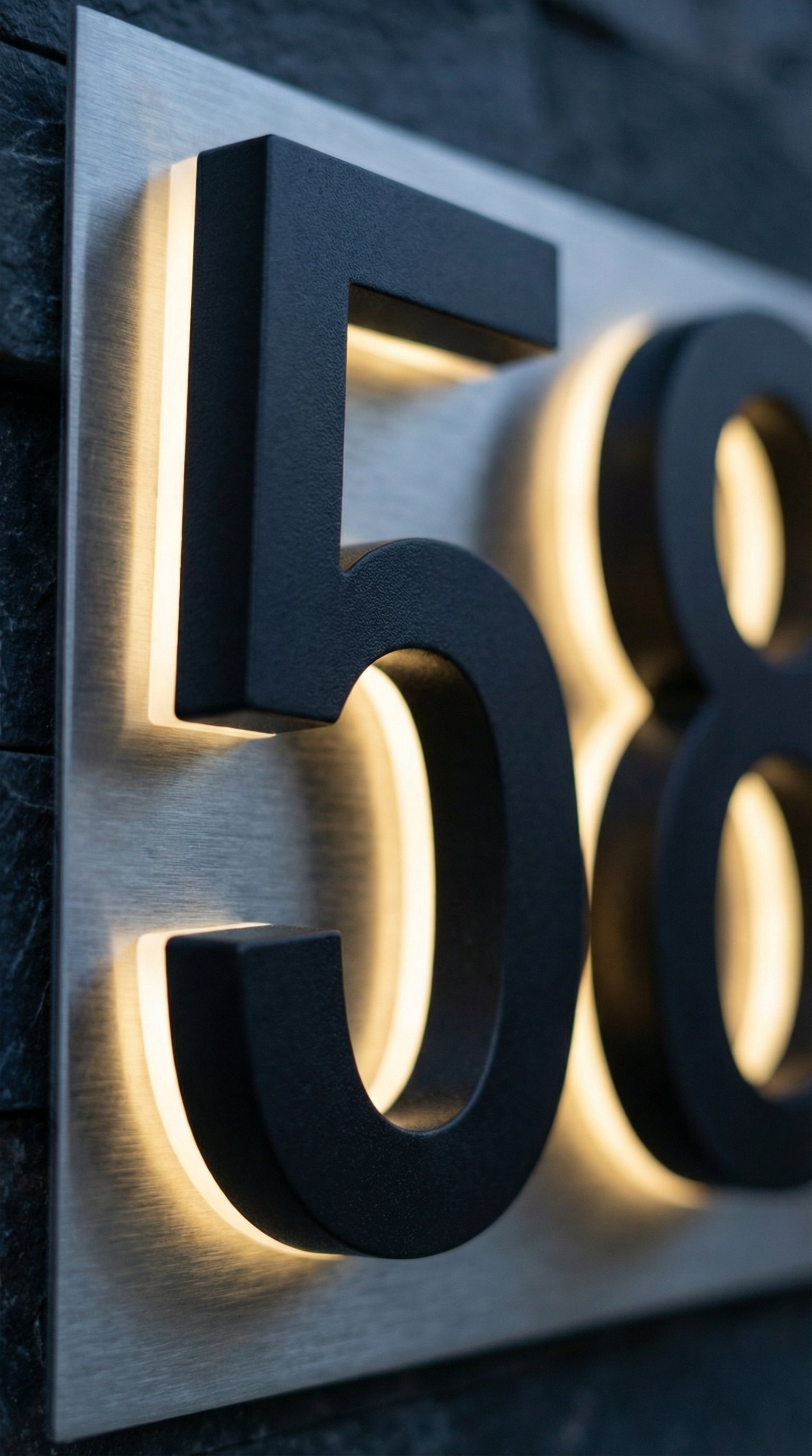 Illuminated Backlit House Numbers – Weather-Resistant LED Address Signs