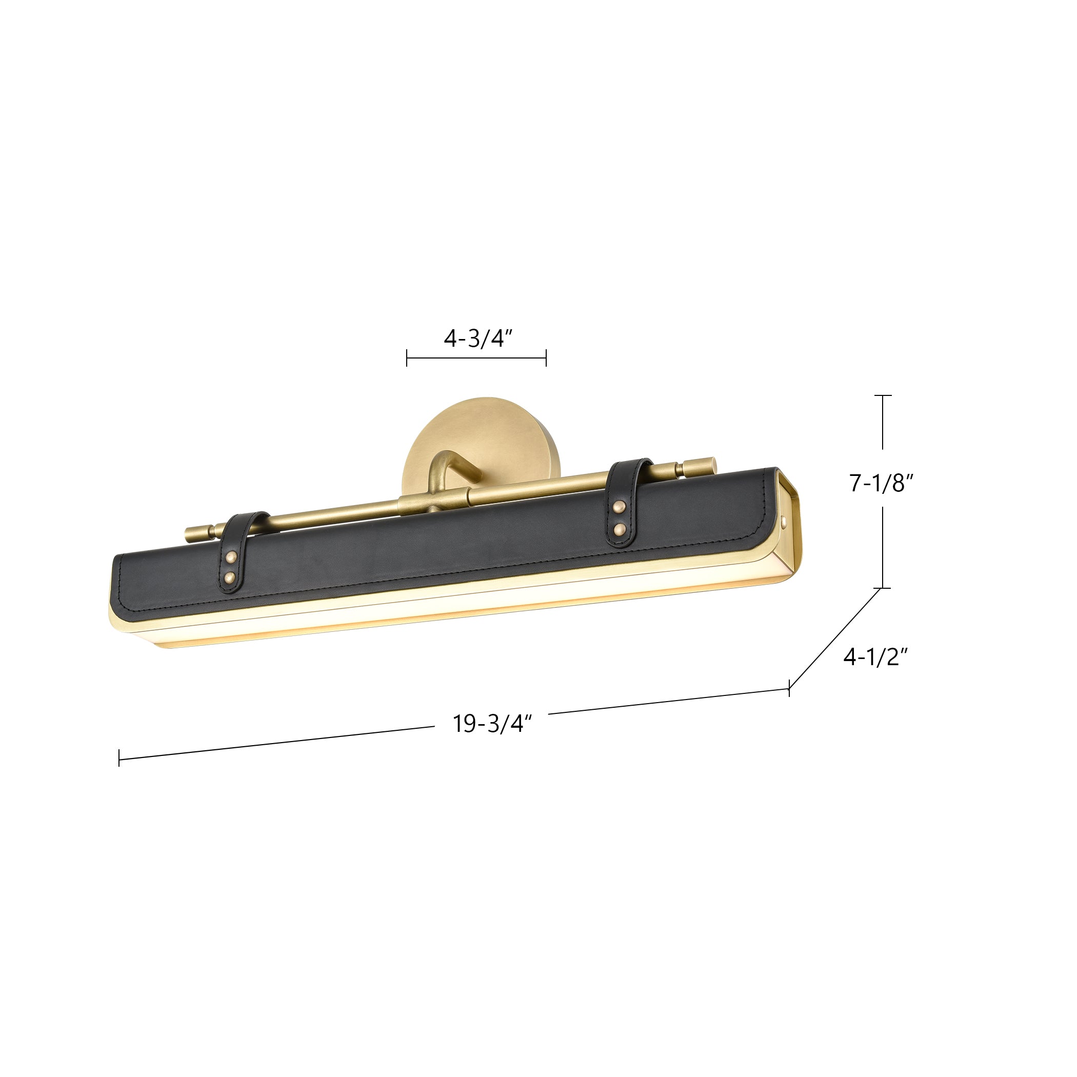 Valise 20-in Steel Vanity Light