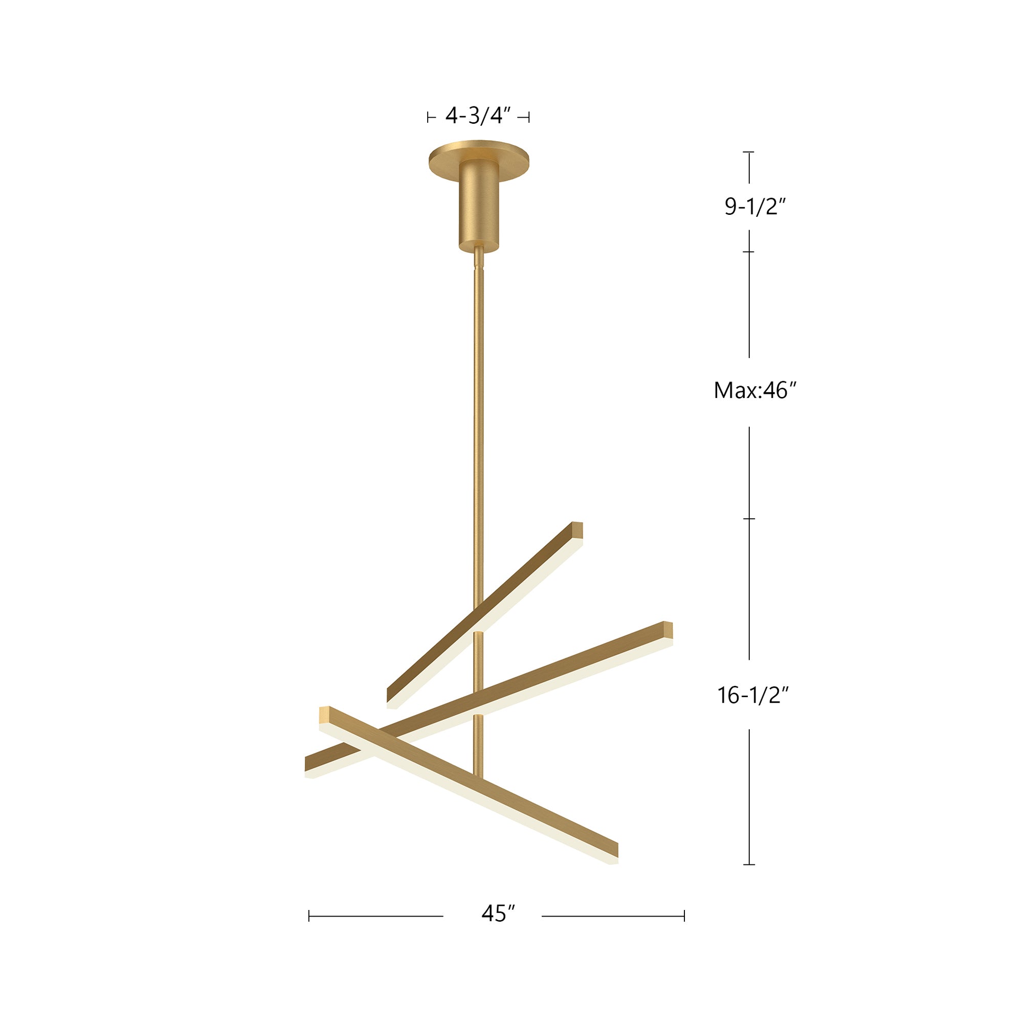 Vega 45-in Aluminum Chandelier