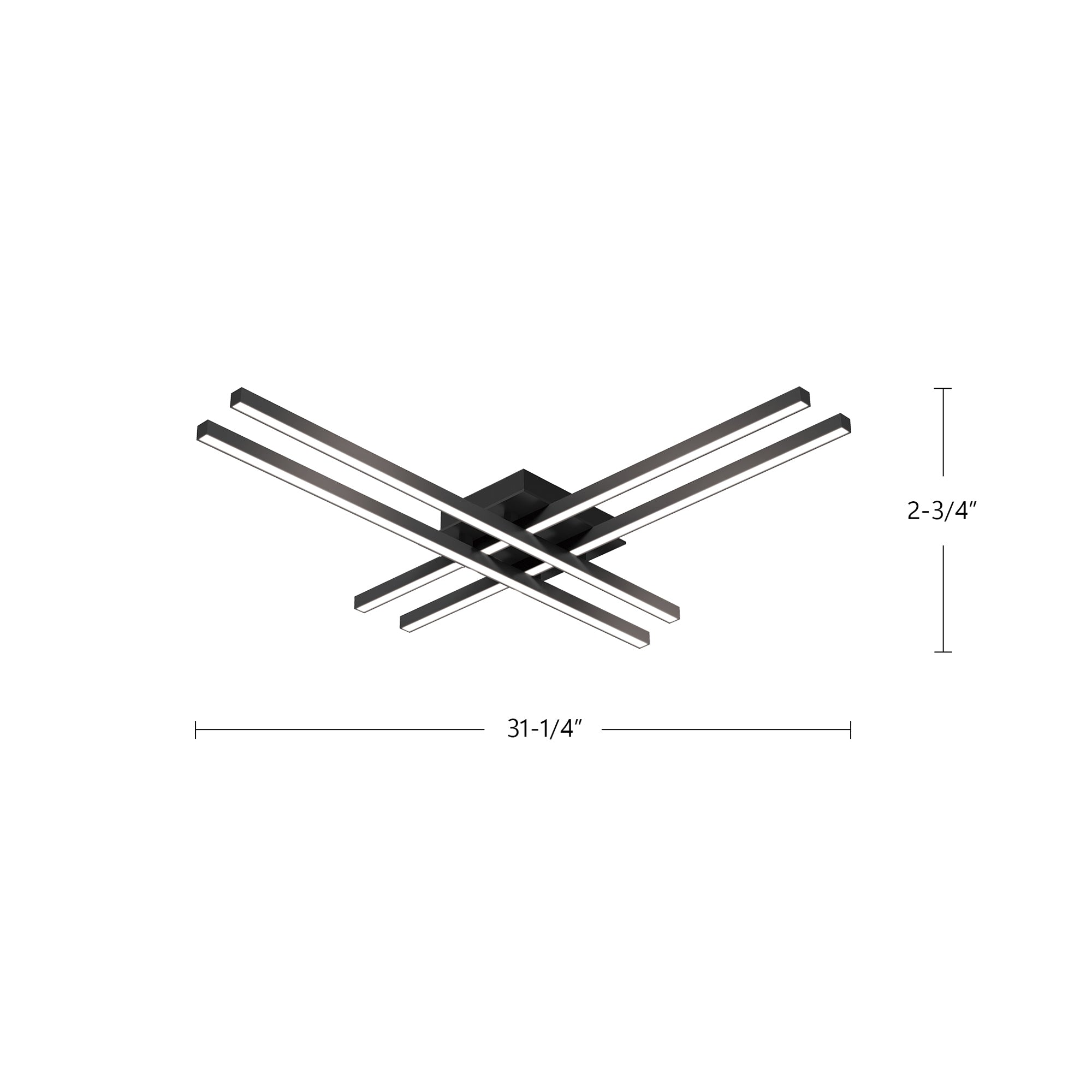 Vega Minor 32-in Aluminum Flush Mount
