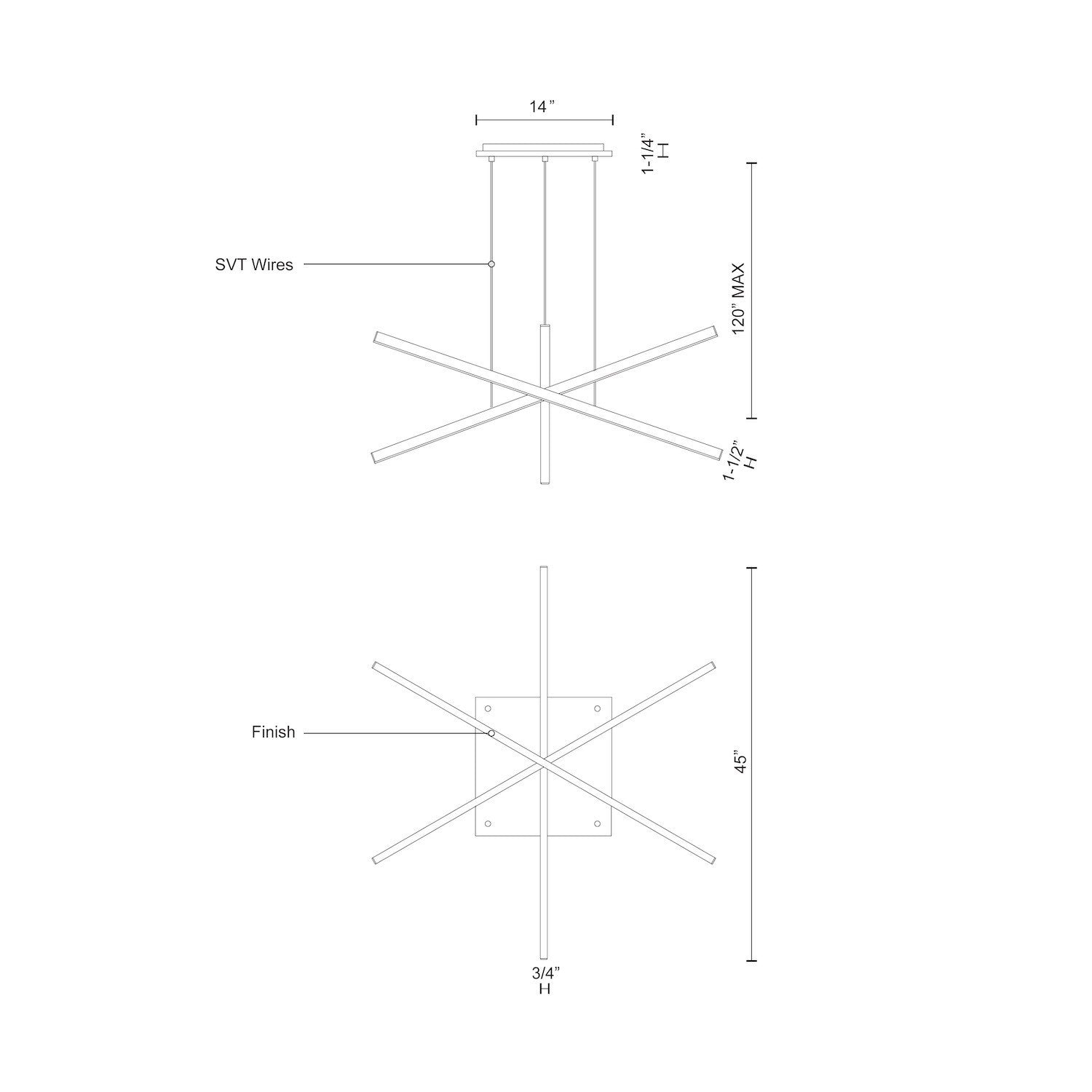 Vega 3 Head Aluminum Multi Pendant