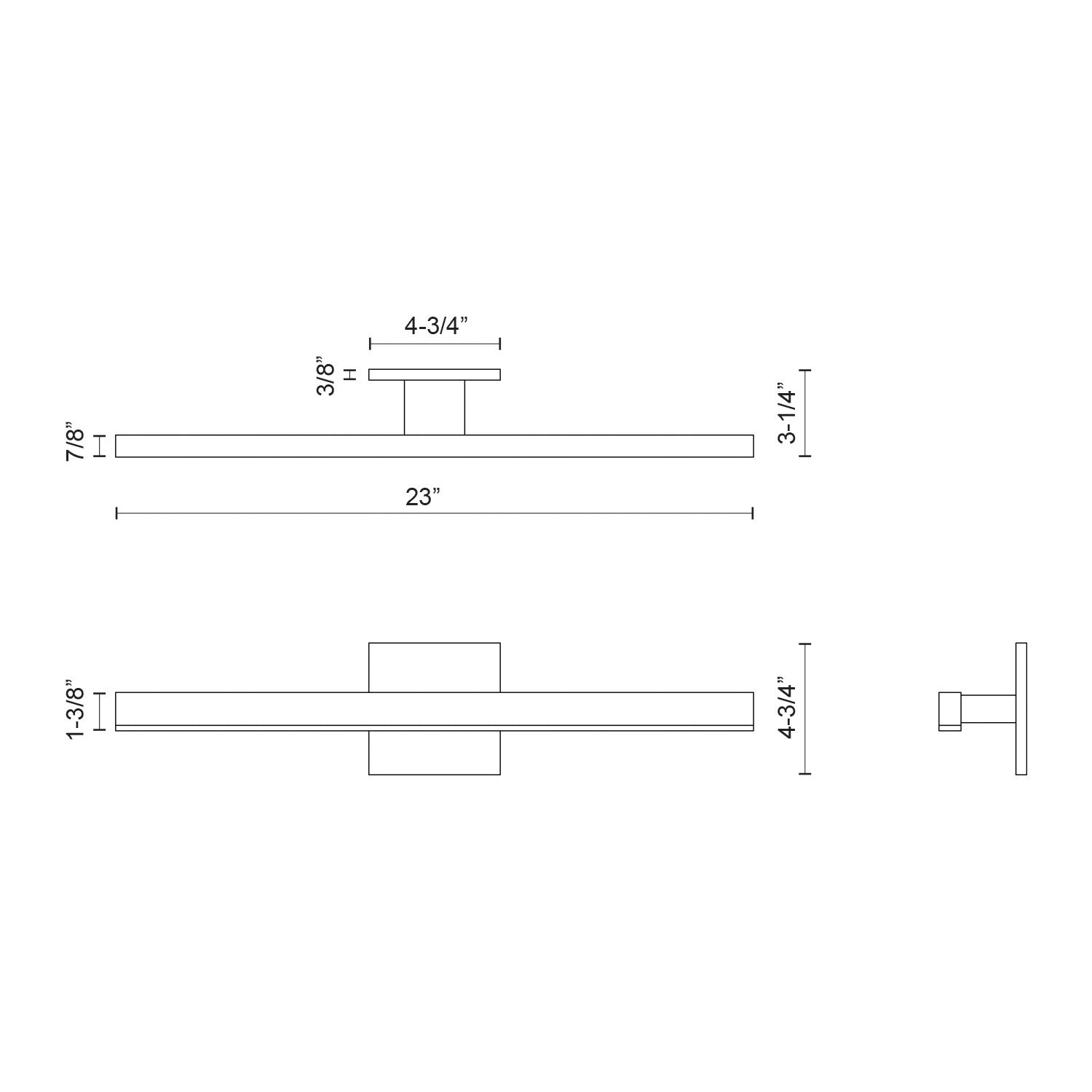 Vega 23-in Aluminum Vanity Light