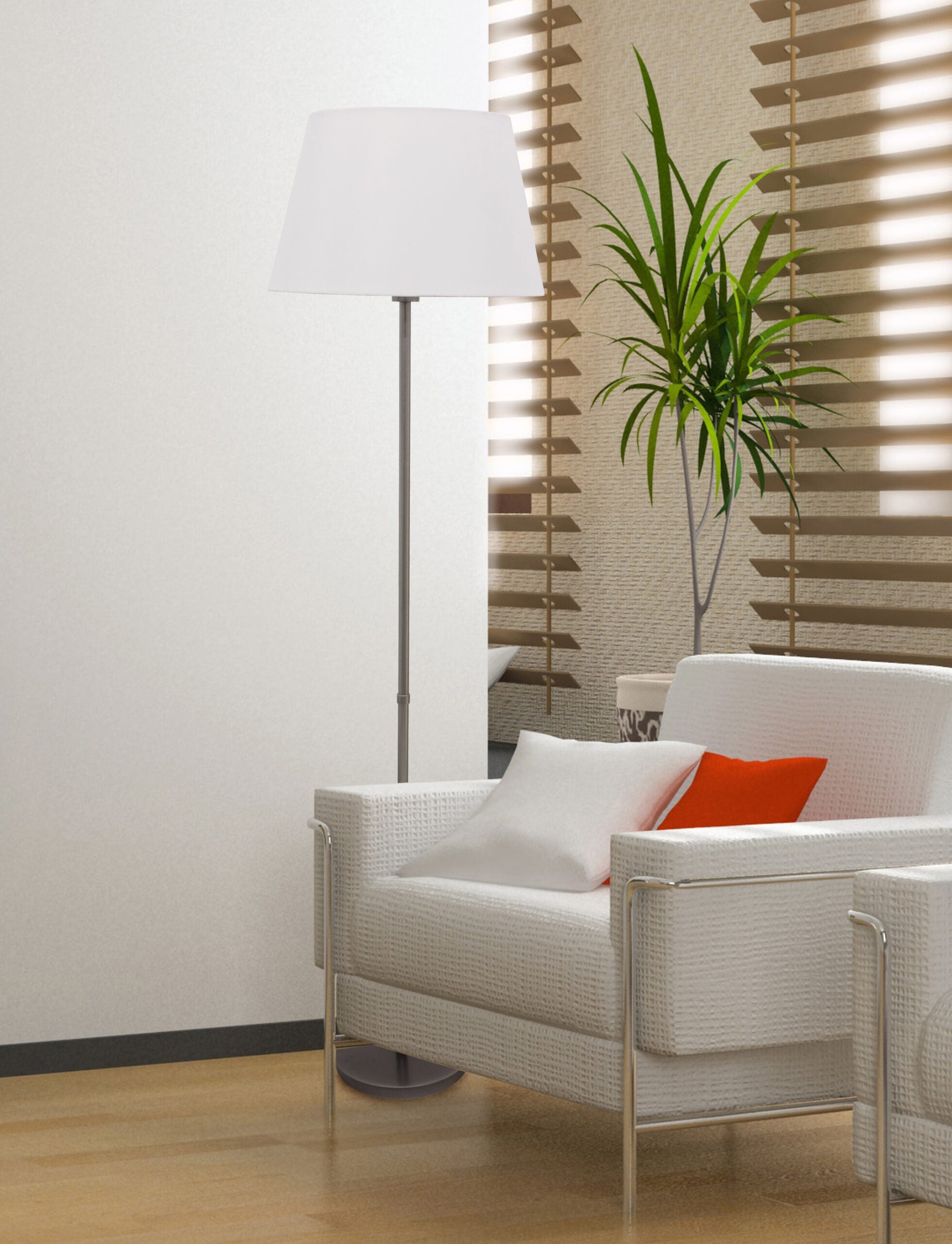 63.5-inch Vernon Platinum Gray Floor Lamp
