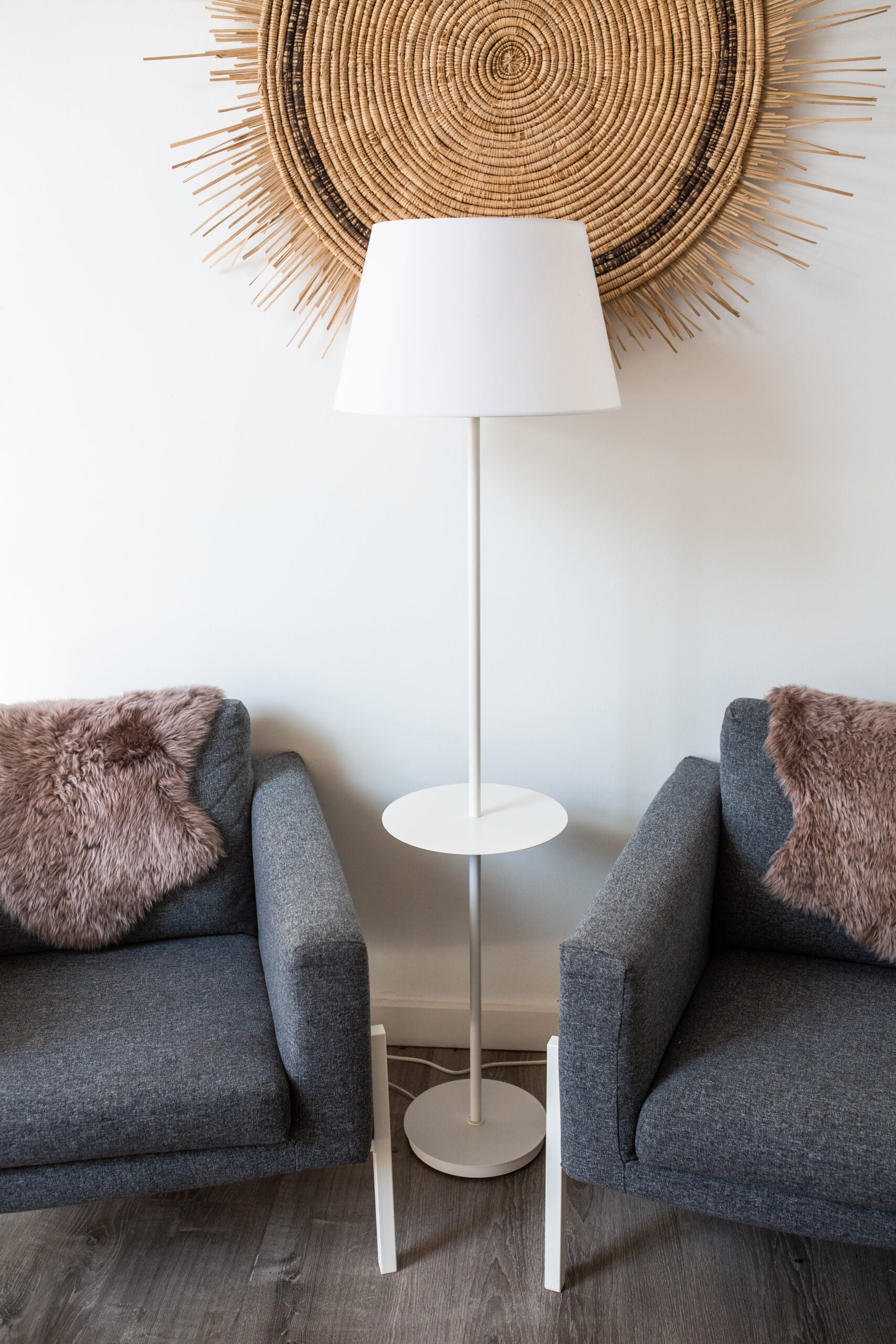 60.75-inch Vernon White Floor Lamp