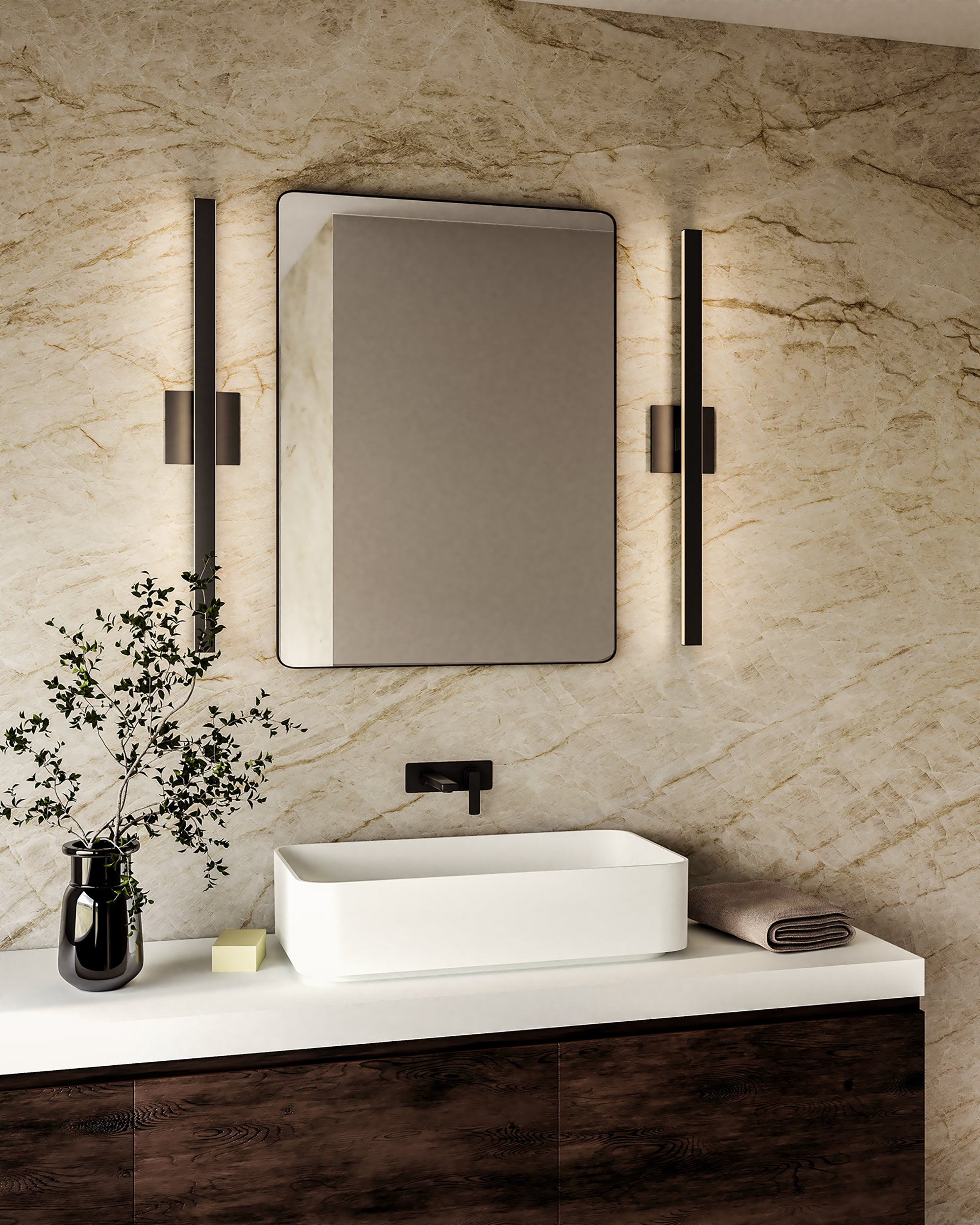 Vera 38-in Aluminum Vanity Light