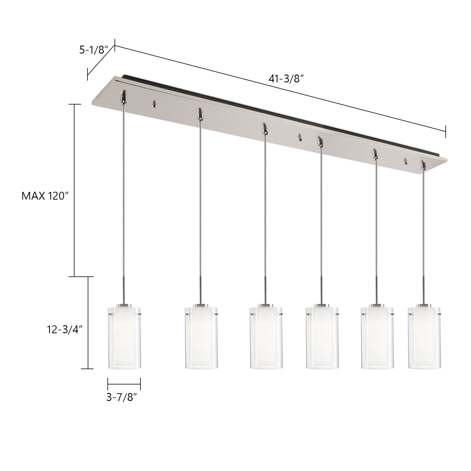 Verona 42-in 6-Light LED Multi Pendant