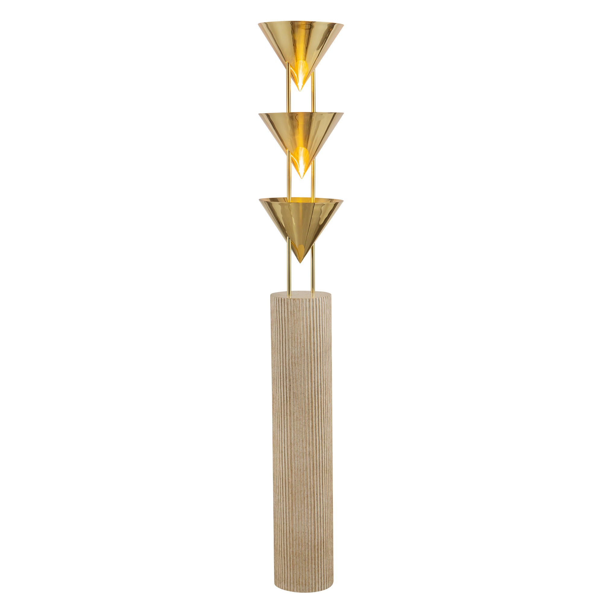 Versus 67-in Brass Floor Lamp