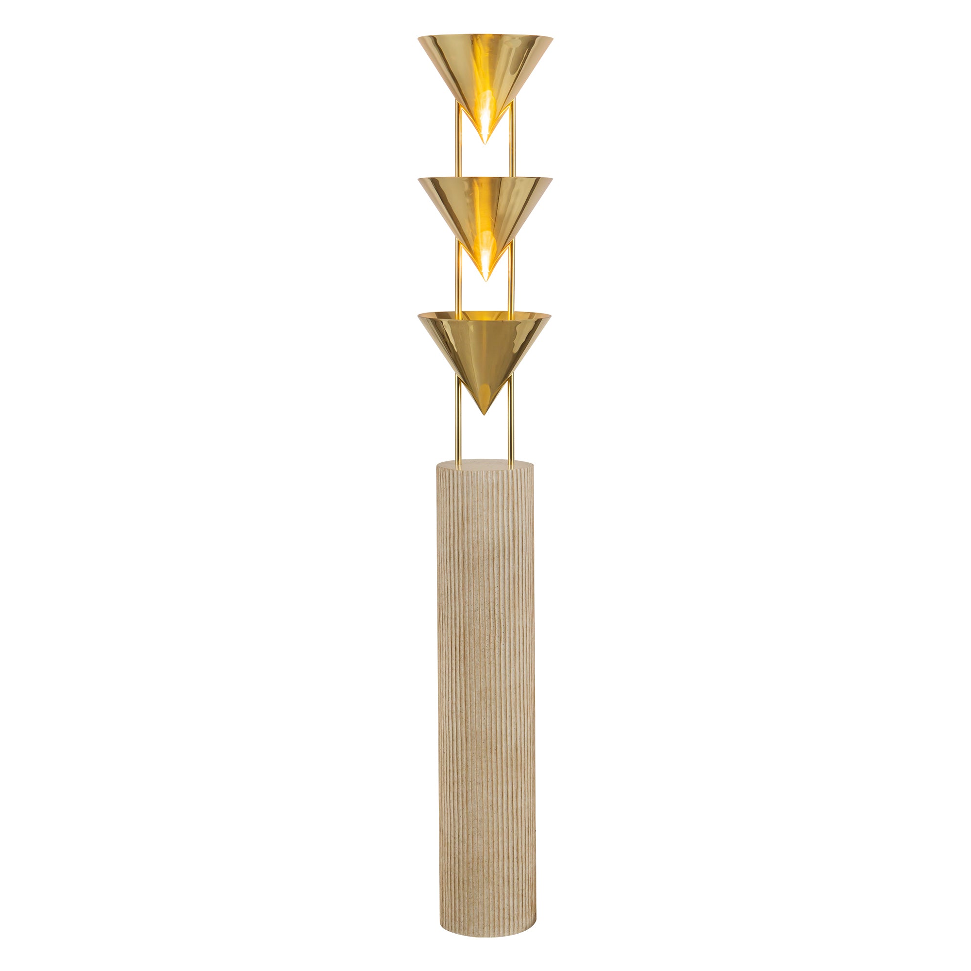 Versus 67-in Brass Floor Lamp