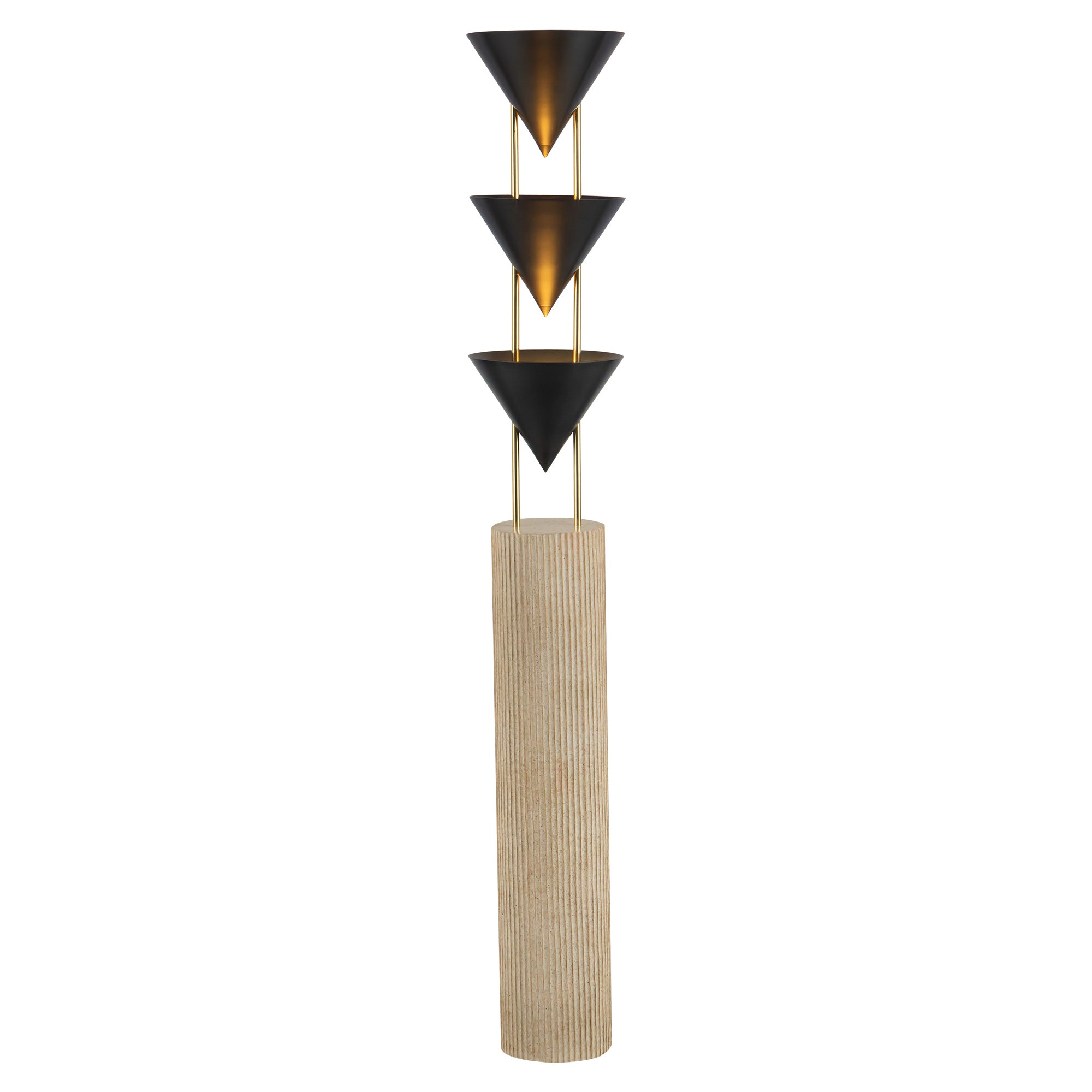 Versus 67-in Brass Floor Lamp
