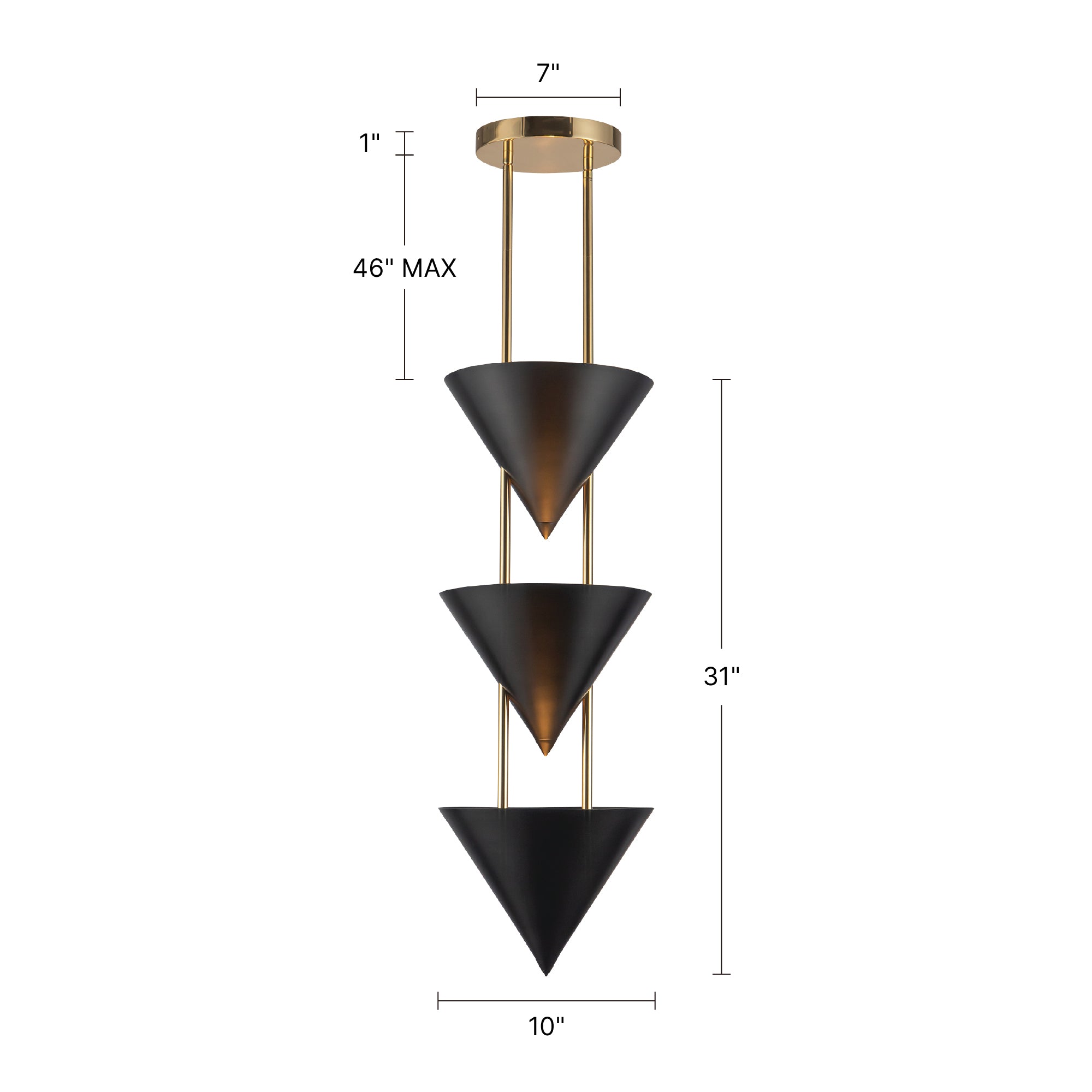 Versus 28-in Brass Pendant