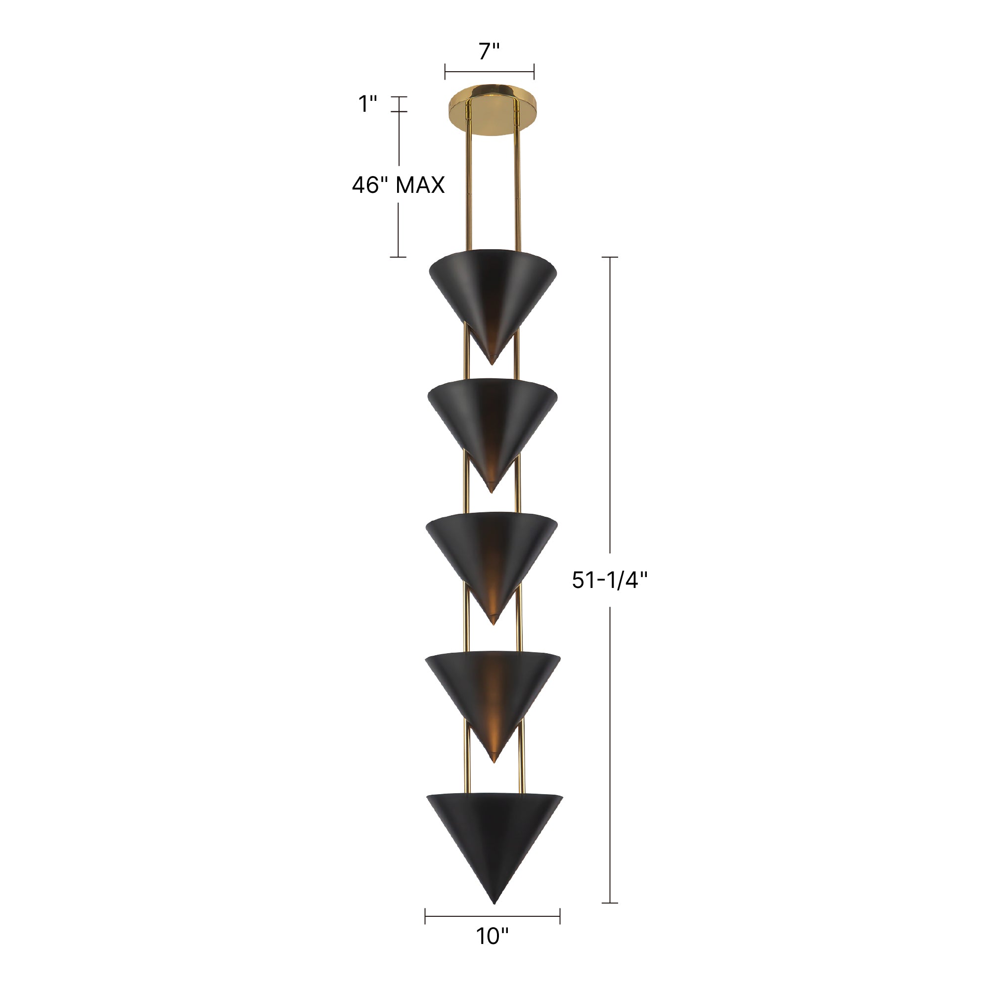Versus 48-in Brass Pendant