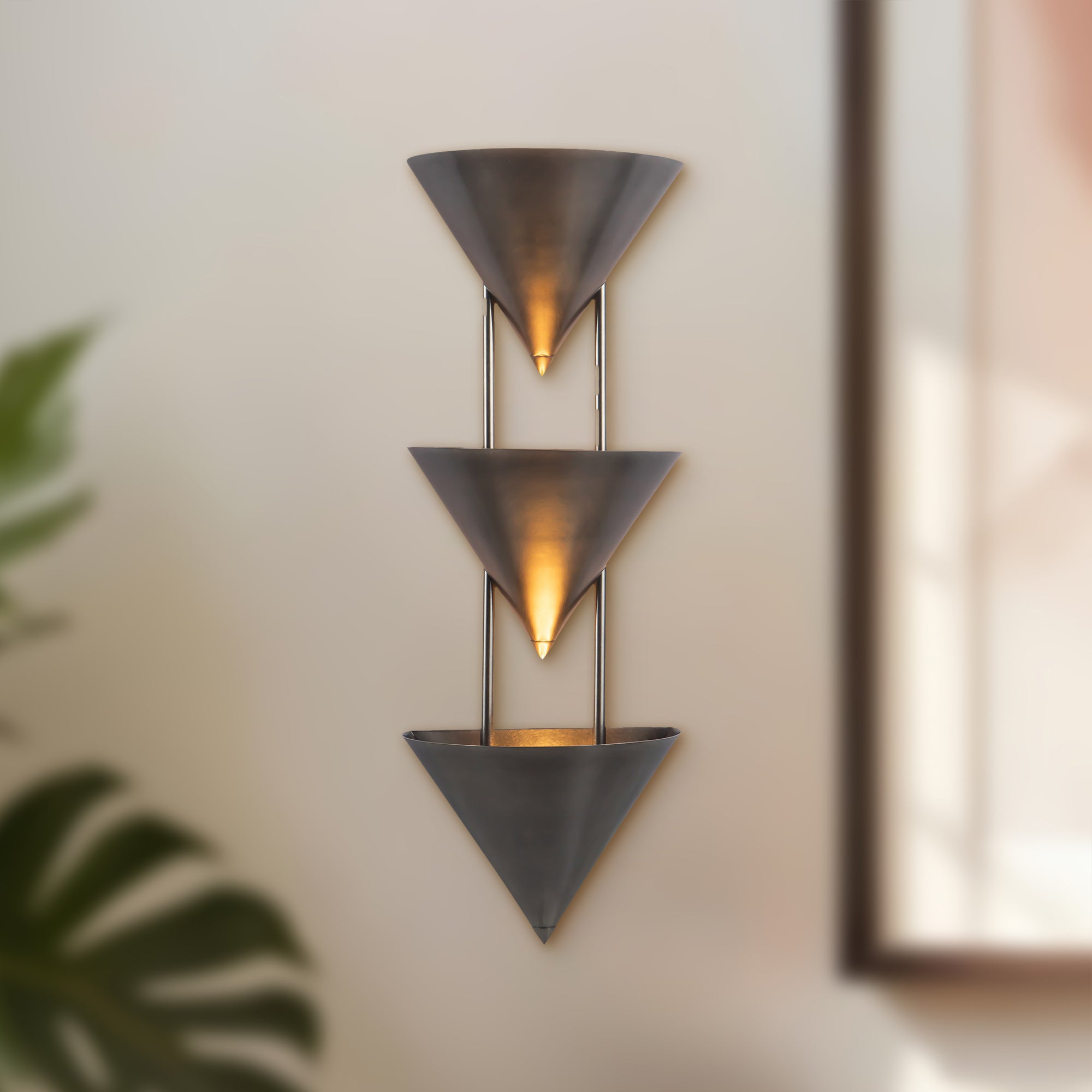 Versus 28-in Brass Wall Sconce