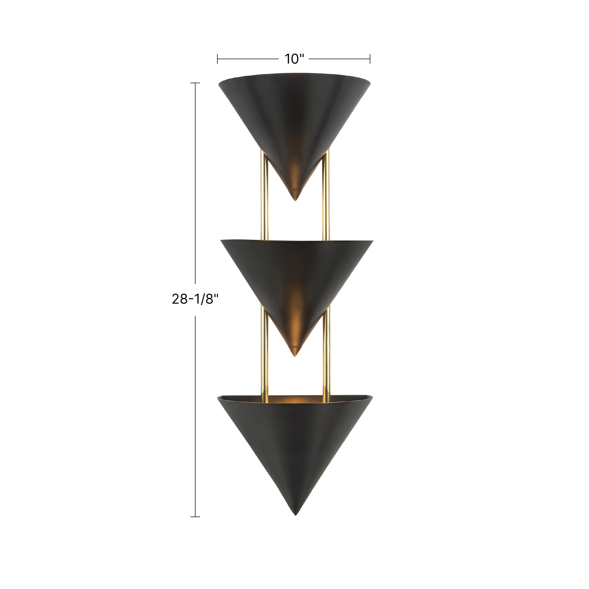 Versus 28-in Brass Wall Sconce