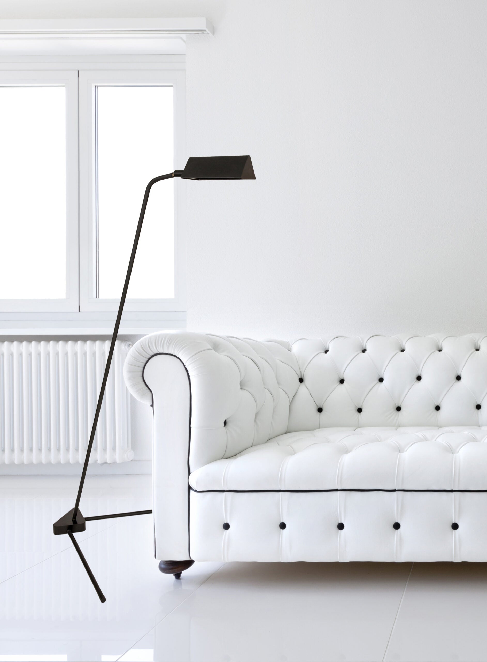 48-inch Victory Black Floor Lamp