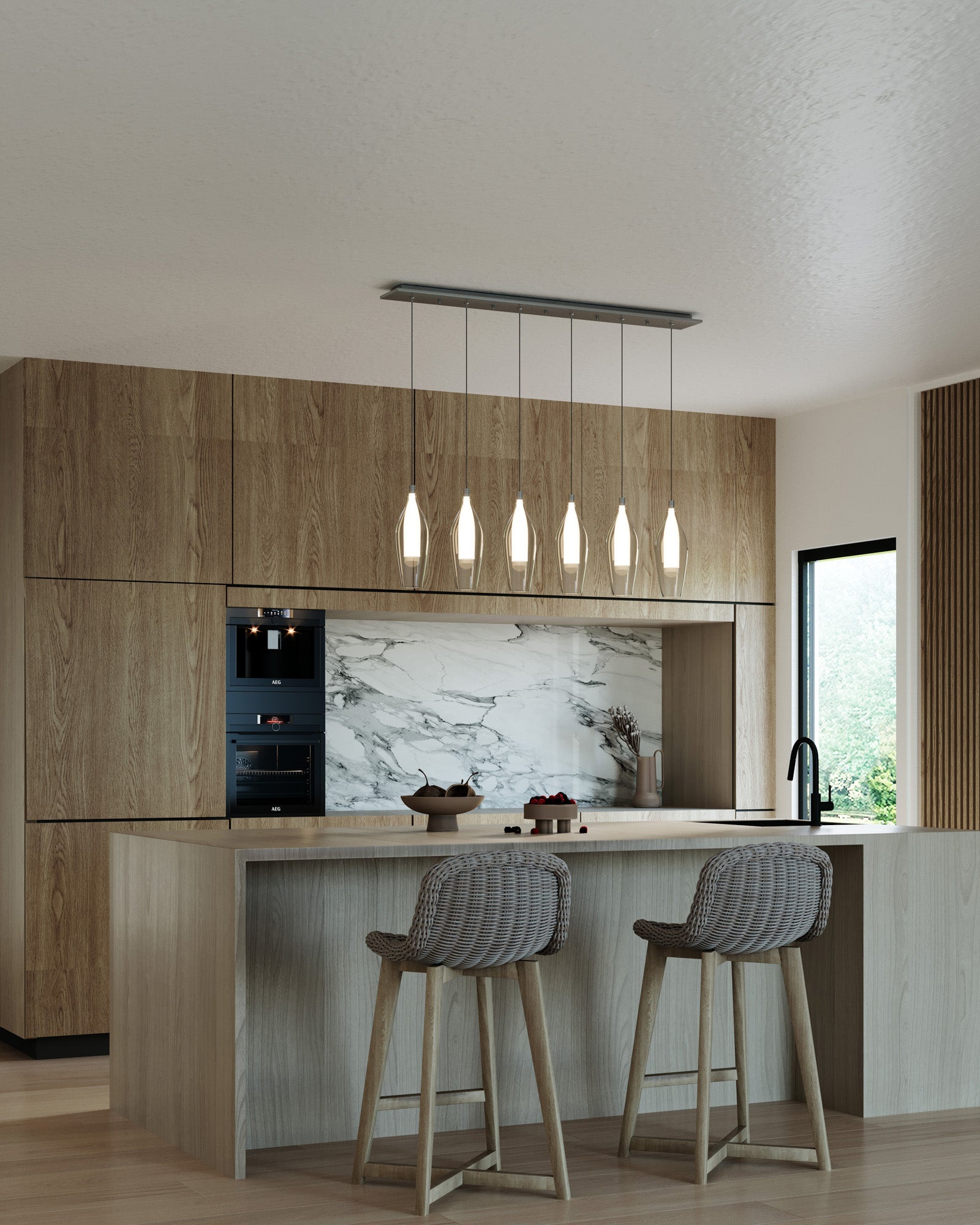 Victoria 42-in 6-Light LED Multi Pendant