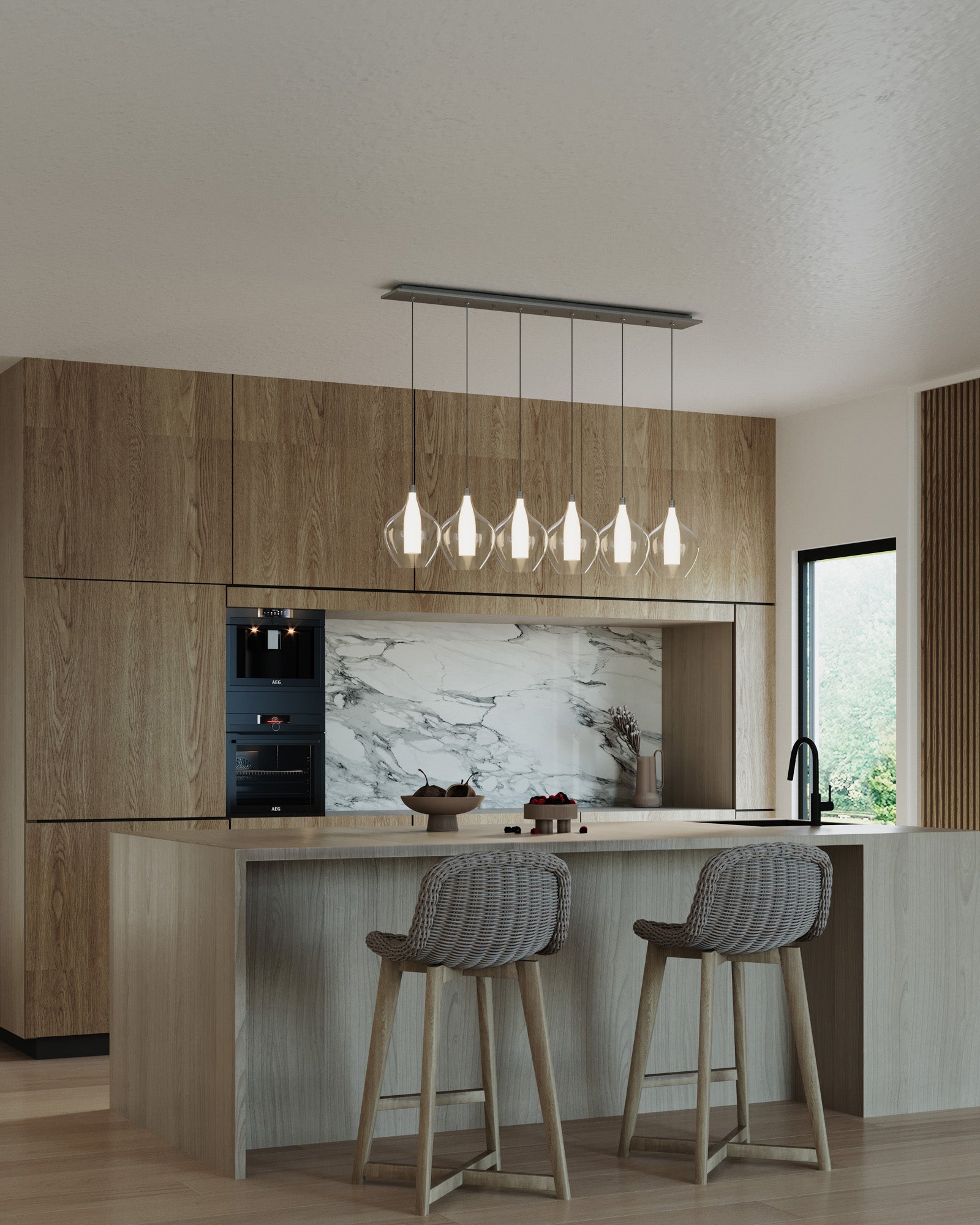Victoria 43-in Aluminum Multi Pendant