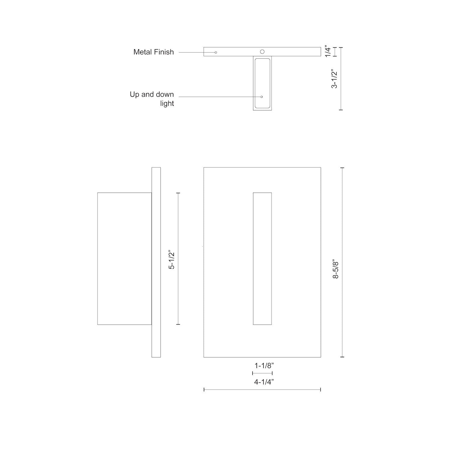 Vista 9-in Aluminum Wall Sconce