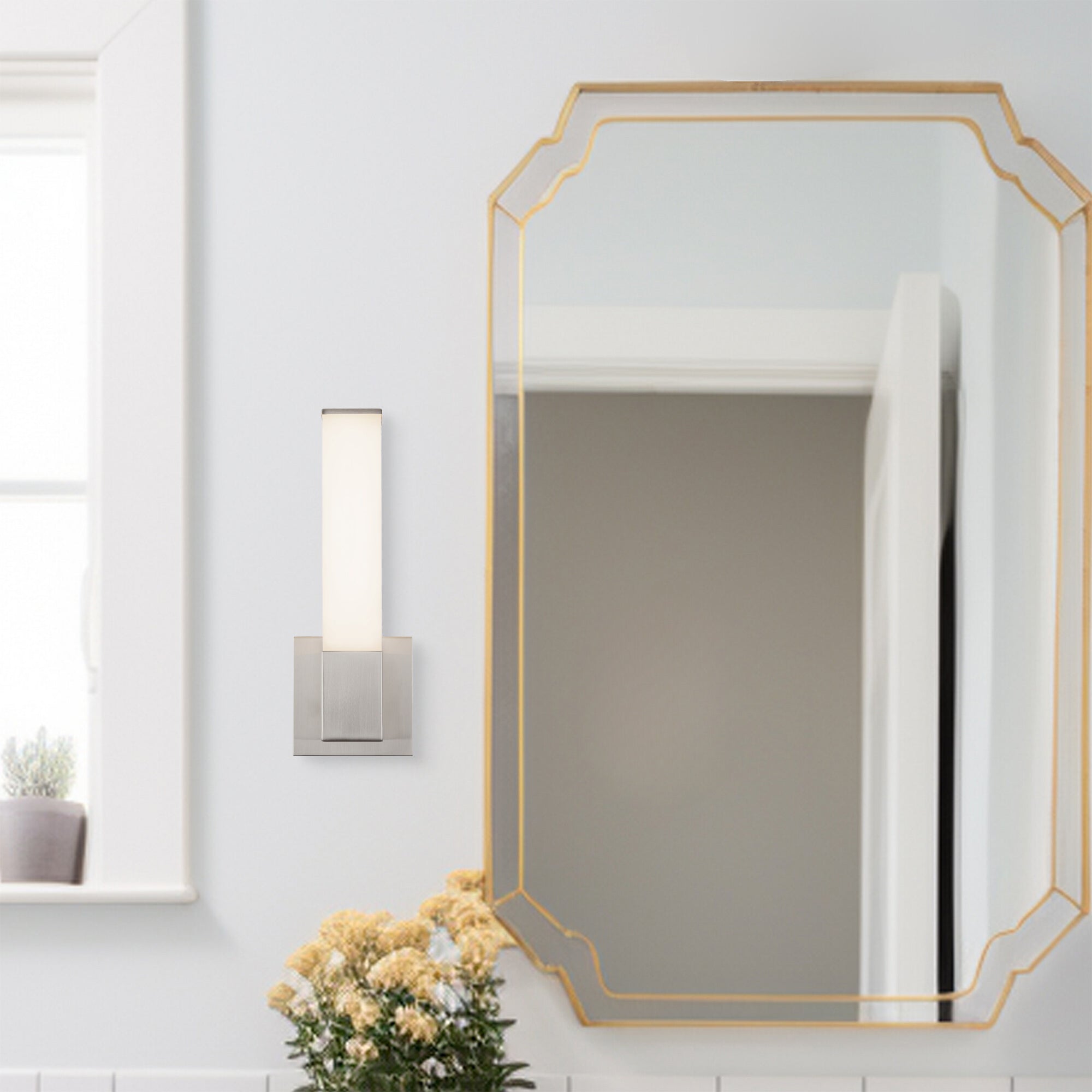 Vivi 14-in Aluminum Steel Acrylic Wall Sconce