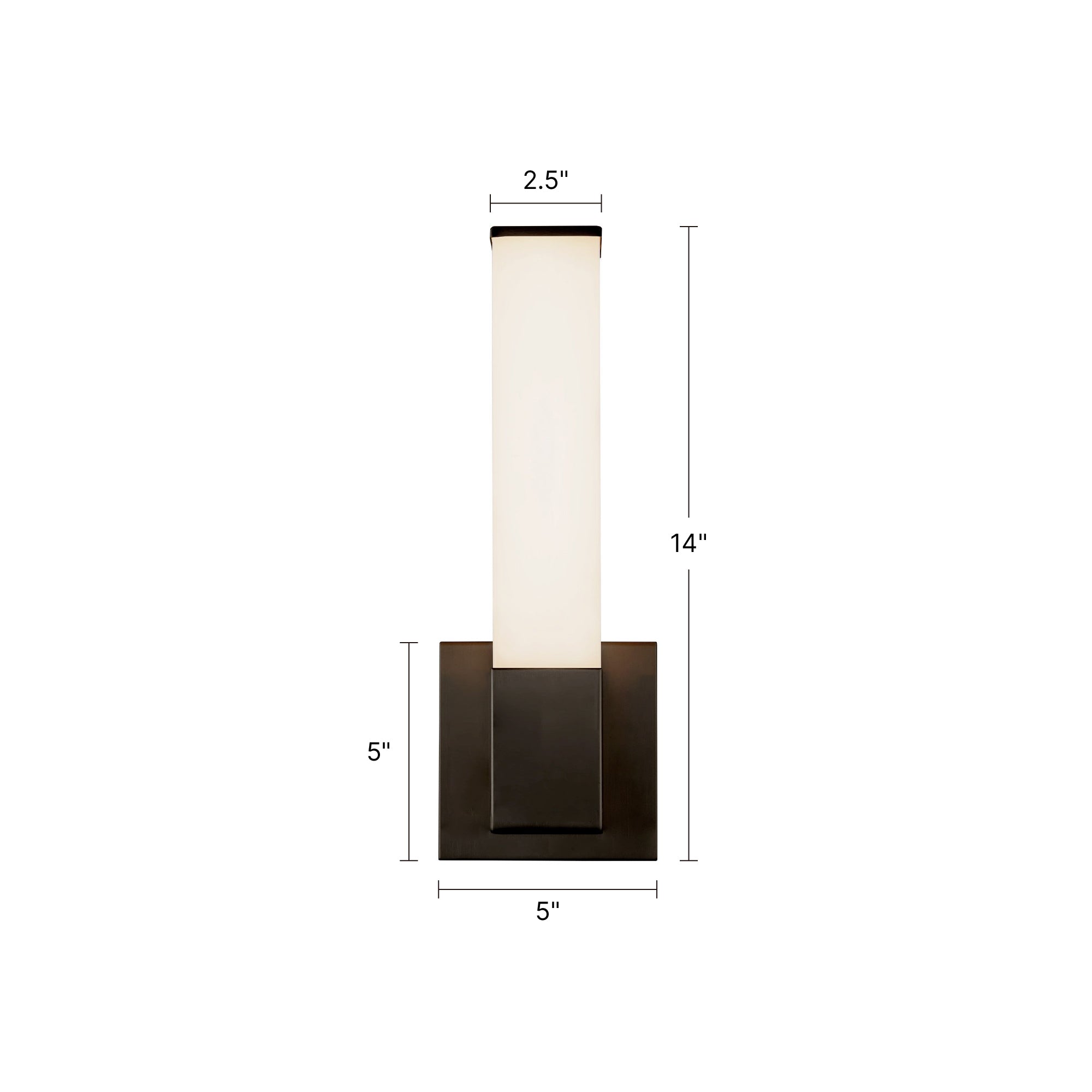 Vivi 14-in Aluminum Steel Acrylic Wall Sconce