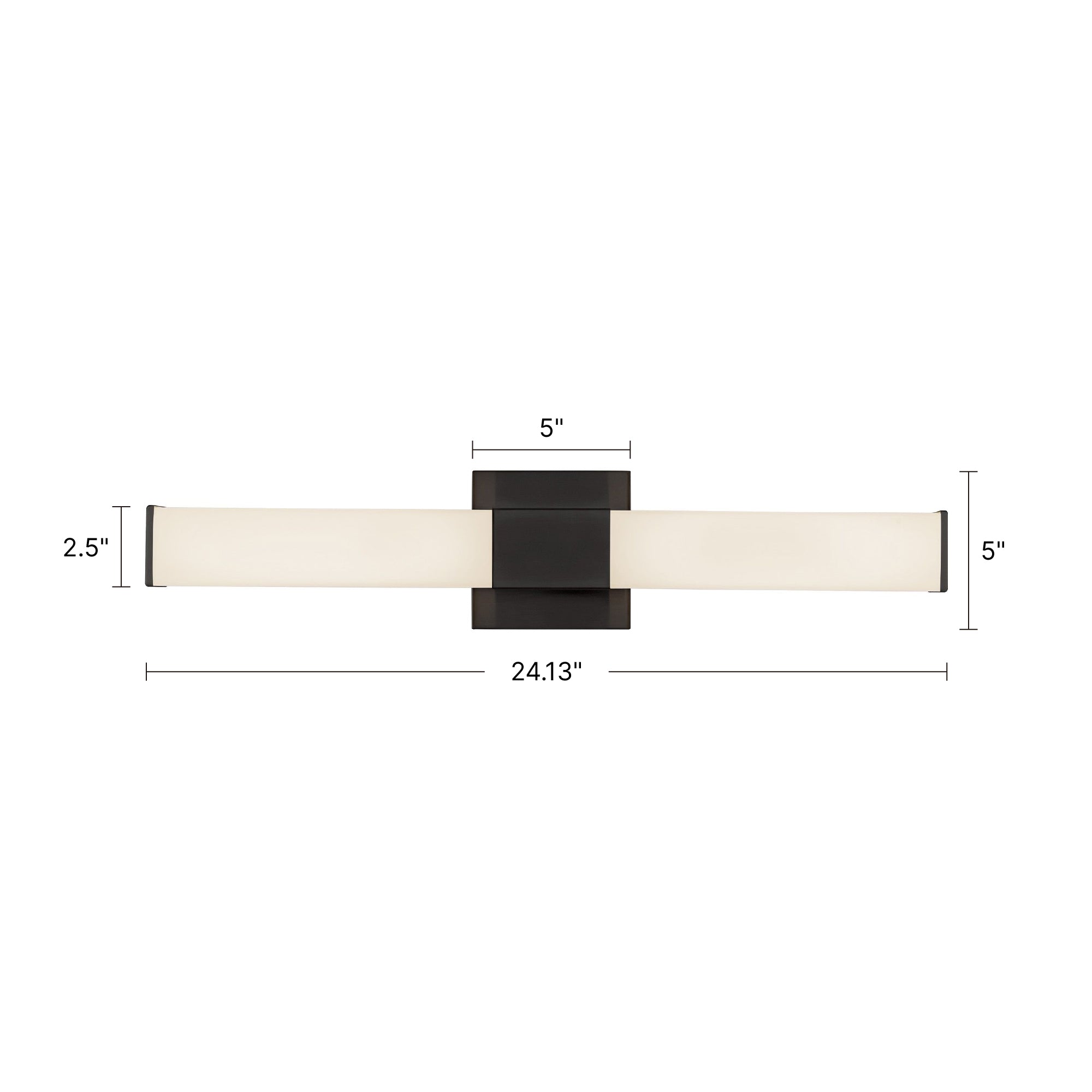 Vivi 24-in Aluminum Steel Acrylic Wall Sconce