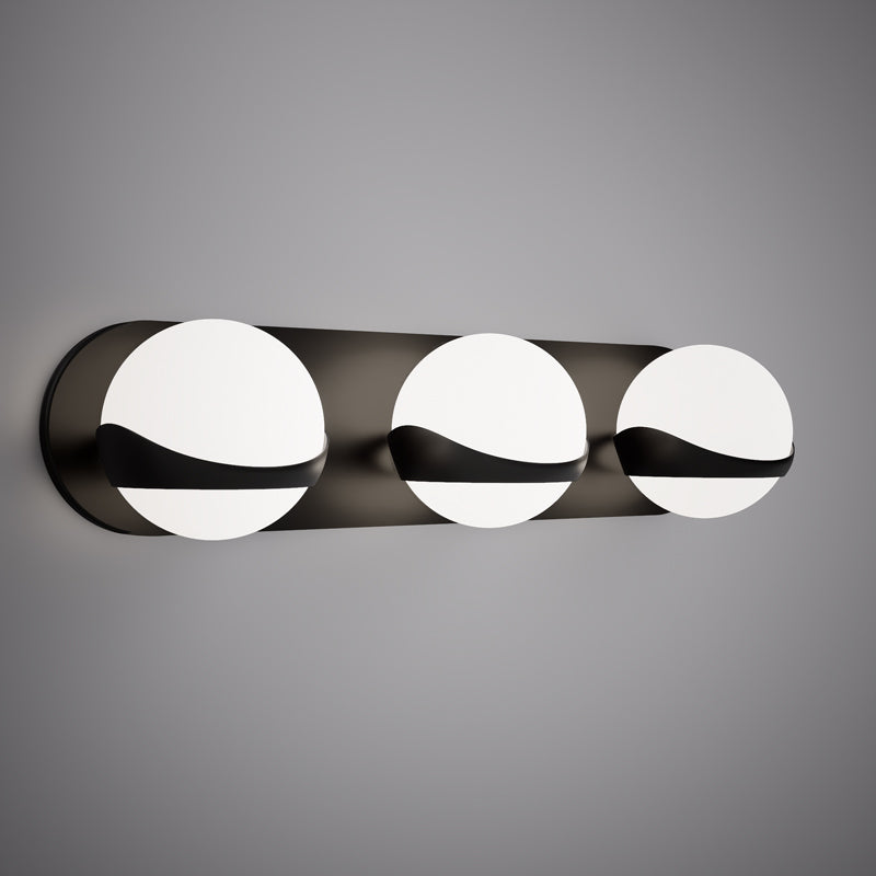 3 Lights Noa 3-light Vanity light Matte Black Dimmable 150W