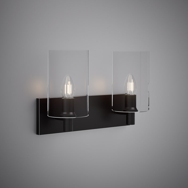 2 Lights Camila 2-light vanity light Matte Black Dimmable 80W