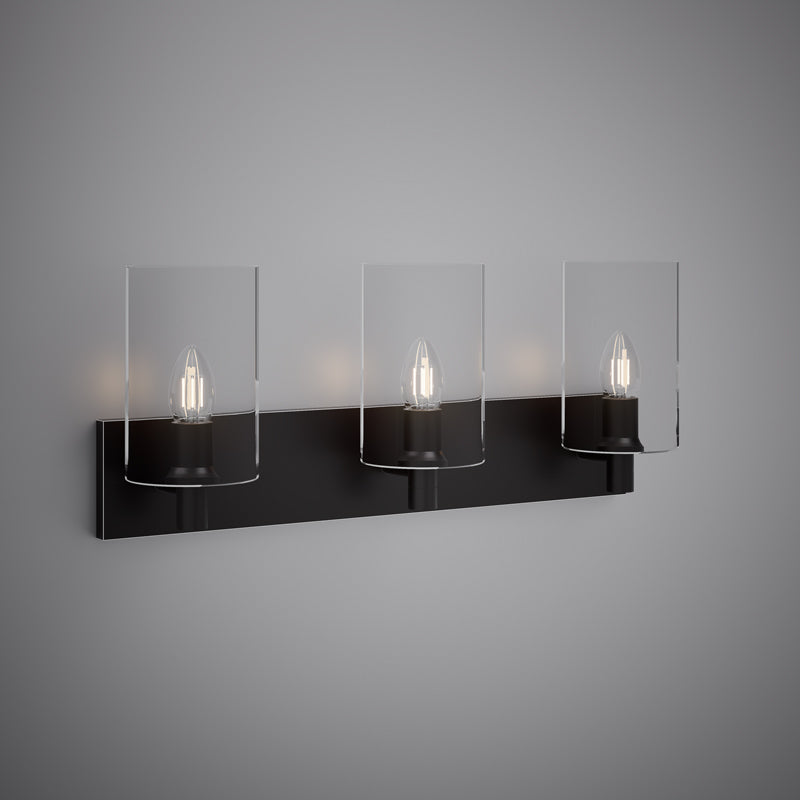 3 Lights Camila 3-light vanity light Matte Black Dimmable 120W