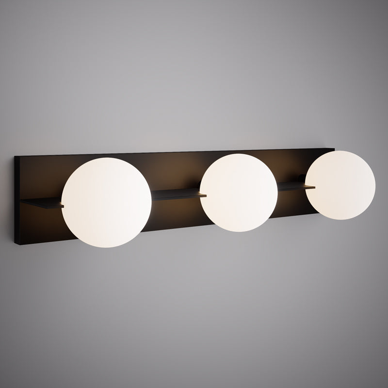 3 Lights Sahara 3-light Vanity Light Matte Black Dimmable 150W