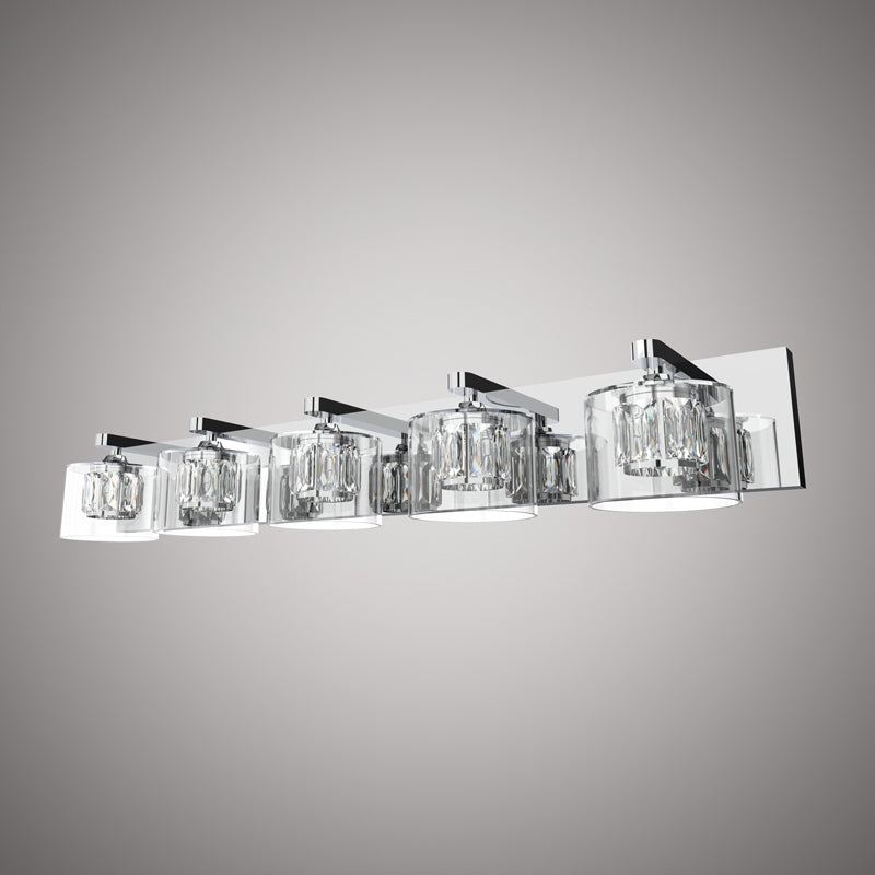 5 Lights Elizabeth Vanity Light Polished Chrome Dimmable 250W