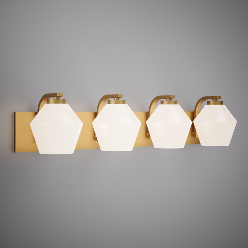 4 Lights Ella 4-Light Vanity Light Aged Brass Dimmable 240W