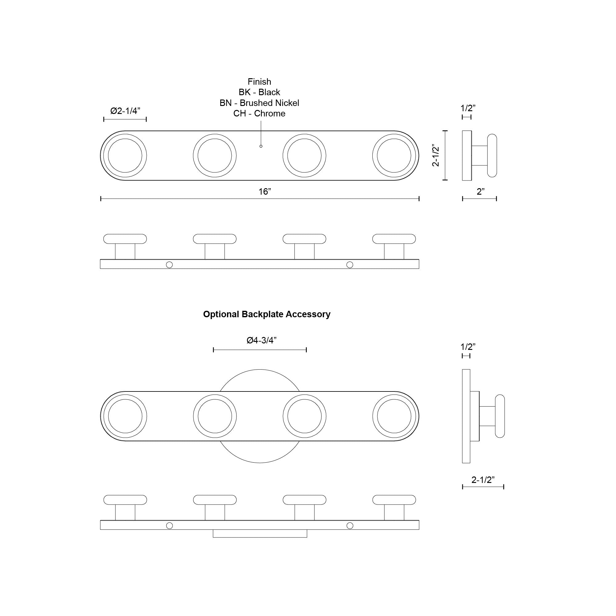 Rezz 16-in Aluminum Vanity Light
