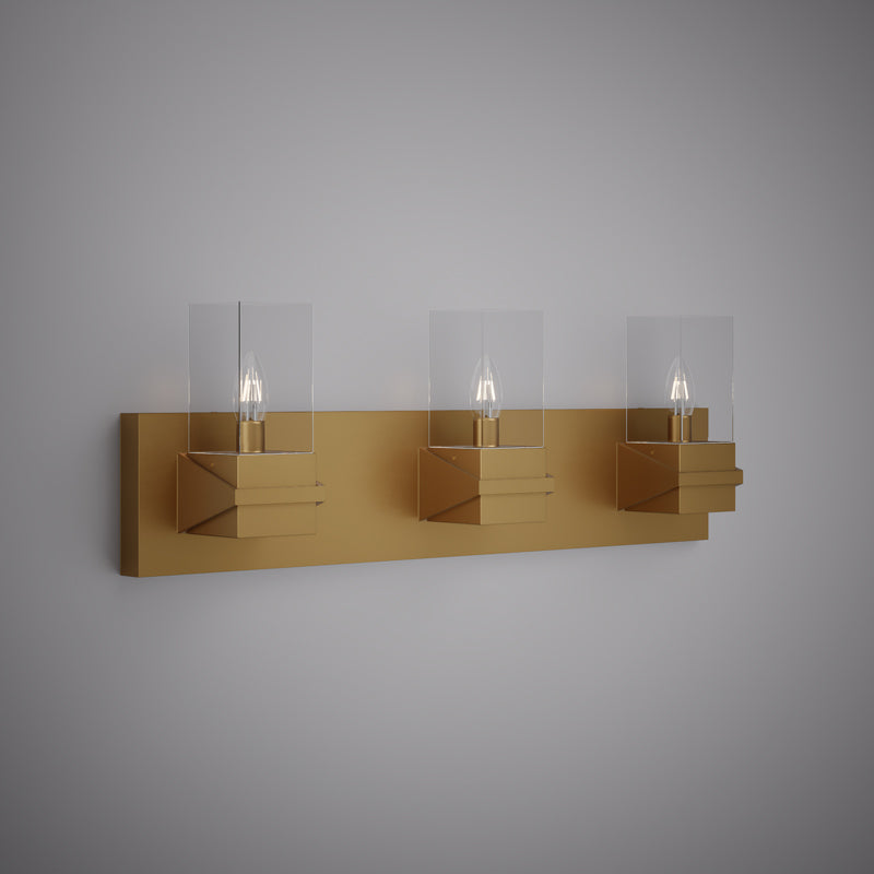 3 Lights Aries 3-light Vanity Light Aged Brass Dimmable 120W