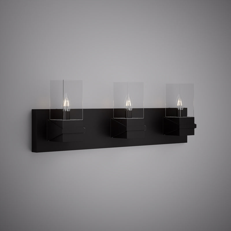 3 Lights Aries 3-light Vanity Light Matte Black Dimmable 120W