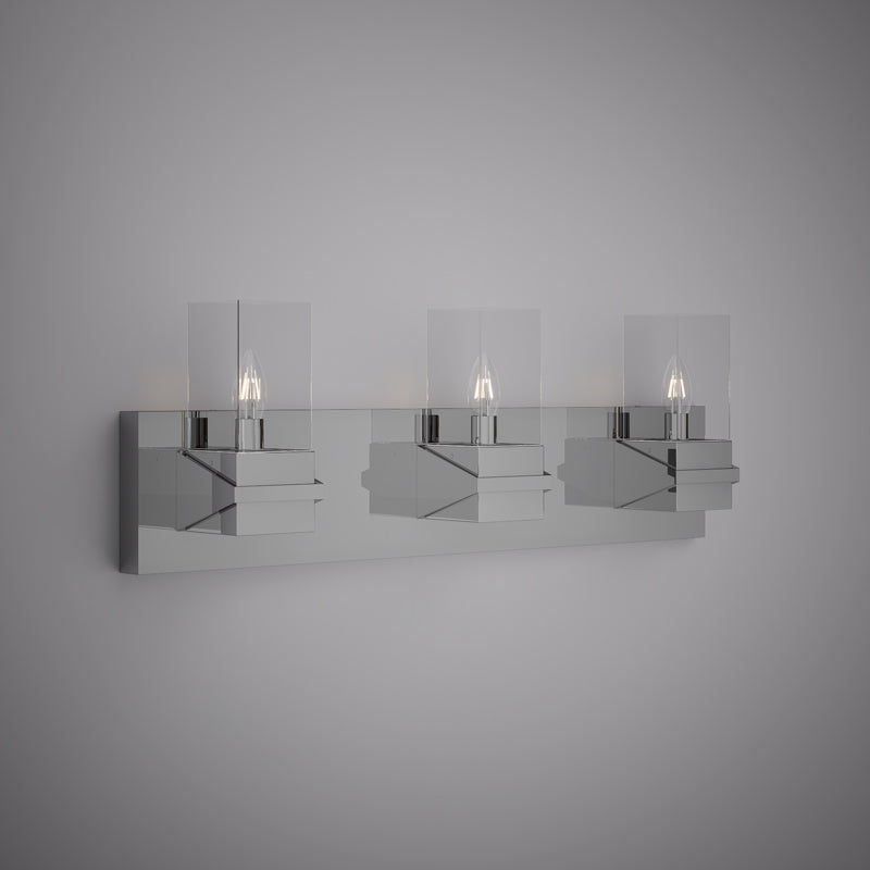 3 Lights Aries 3-light Vanity Light Polised Chrome Dimmable 120W