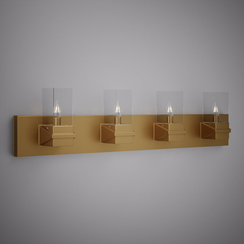4 Lights Aries 4-light Vanity Light Aged Brass Dimmable 160W