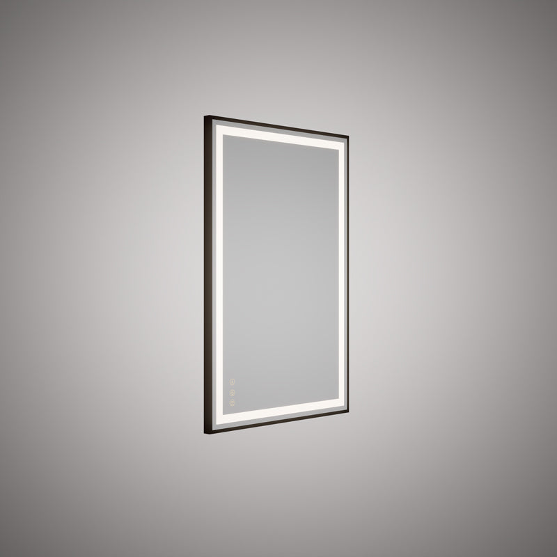 Edge LED Mirro Black Dimmable 47 Watt Light Source. 33 Watt Heat Pad