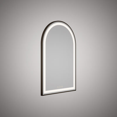 Curve LED Mirror Black Dimmable 34 Watt Light Source. 22 Watt Heat Pad