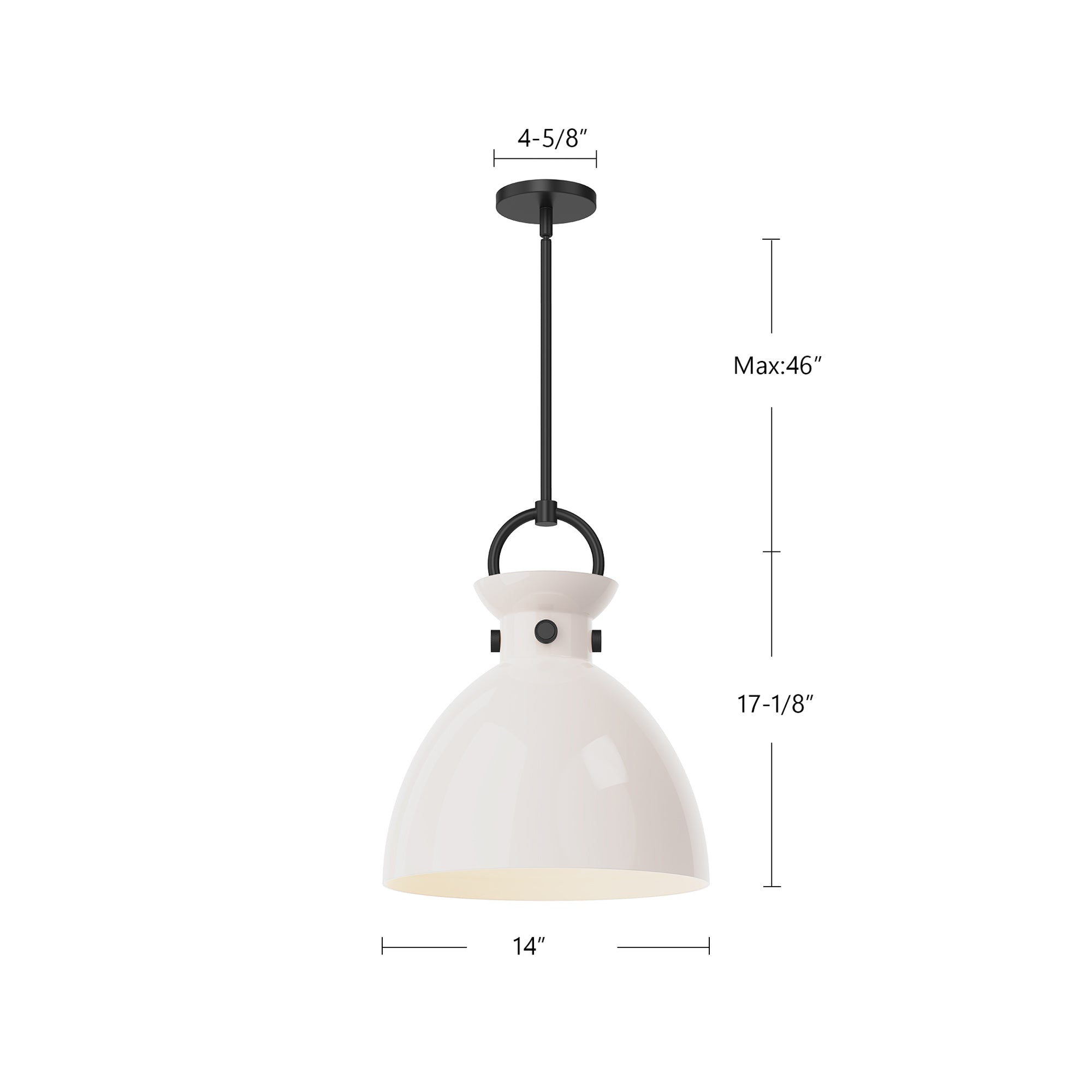 Waldo 14-in 1 Light Clear Glass Socket Pendant