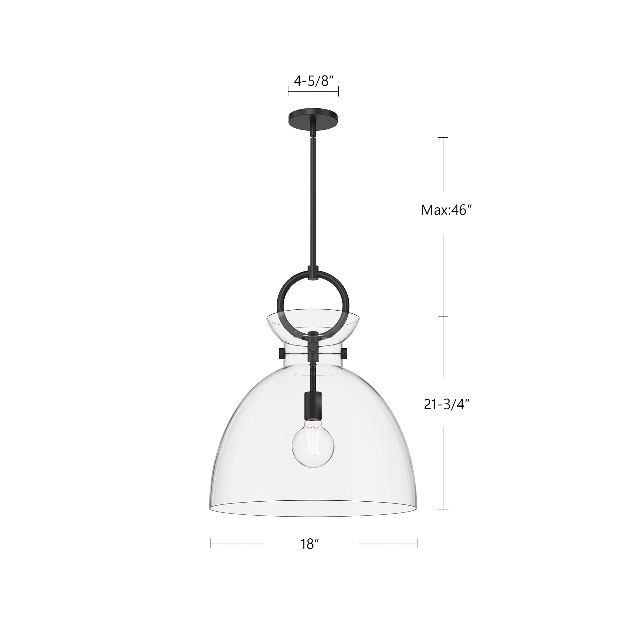 Waldo 1 Light 18-in Pendant
