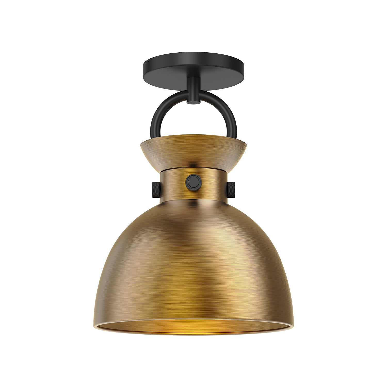 Waldo 9-in Steel Semi-Flush Mount