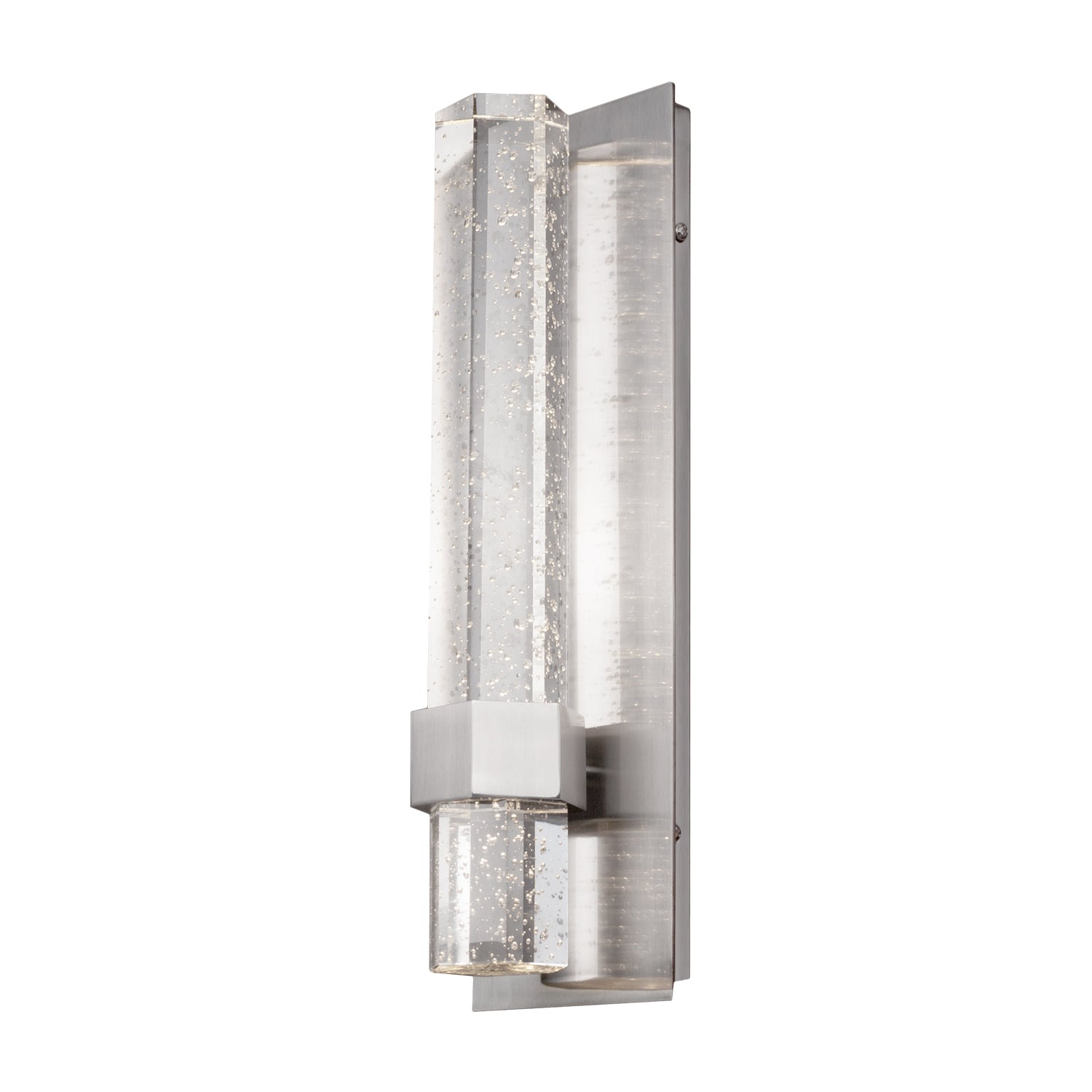 Warwick 15-in Aluminum Steel Crystal Wall Sconce
