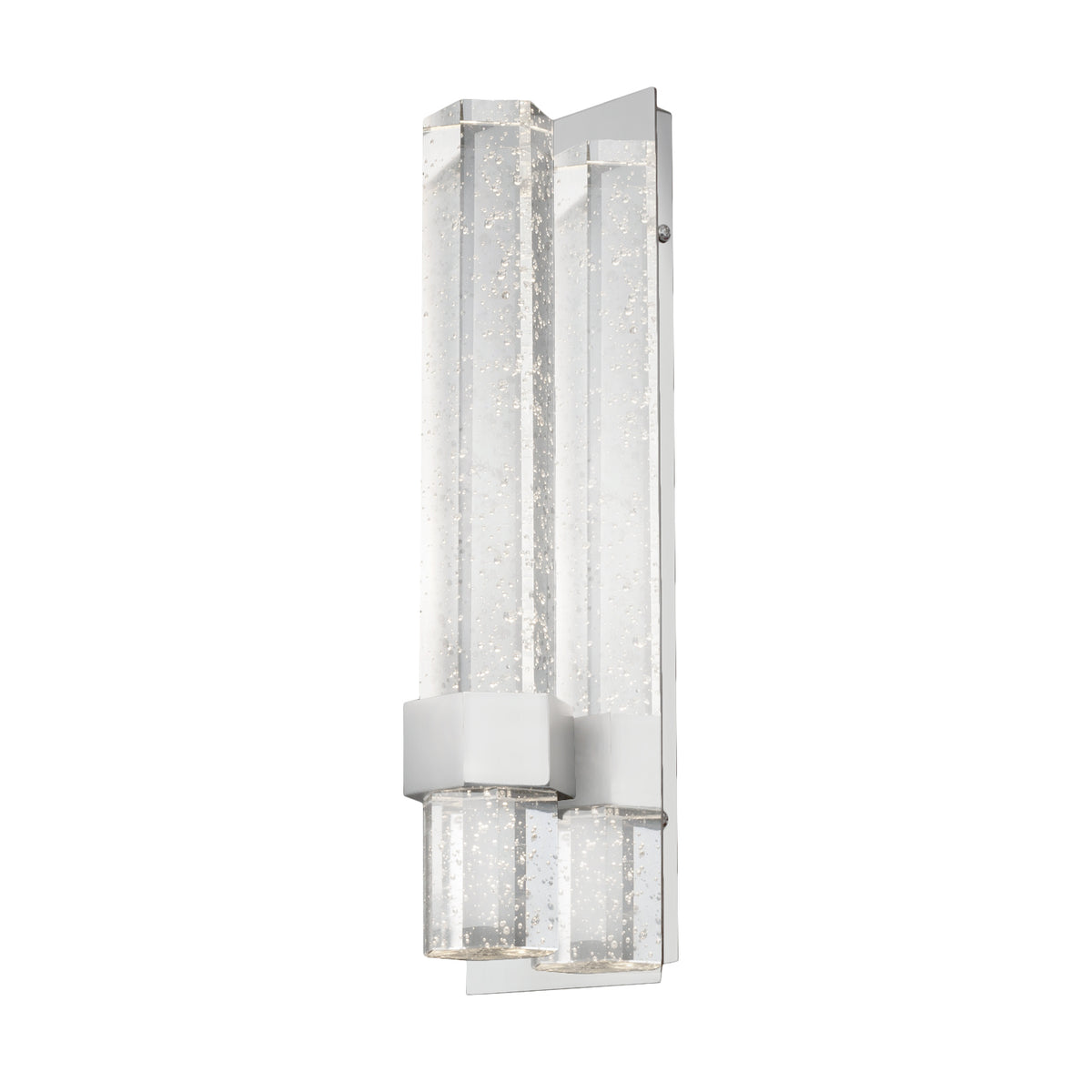 Warwick 15-in Aluminum Steel Crystal Wall Sconce