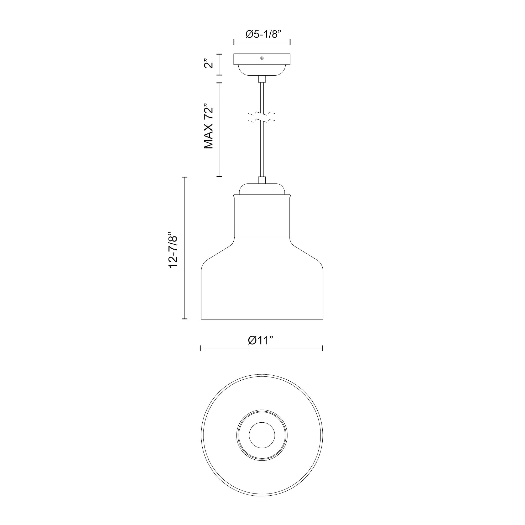 Westlake 11-in Steel Pendant