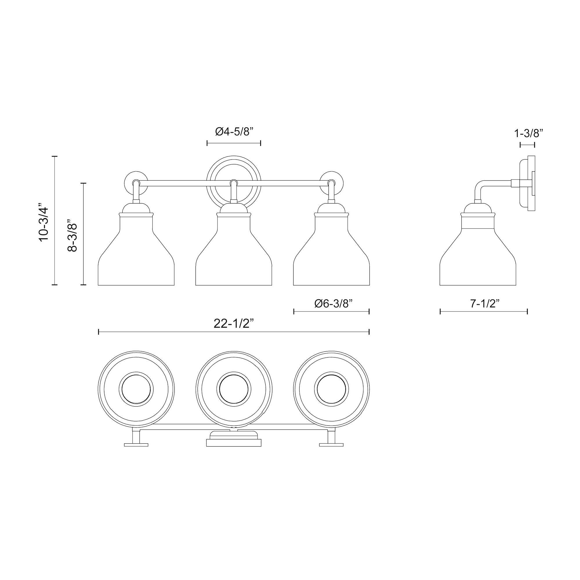 Westlake 22-in Steel Vanity Light